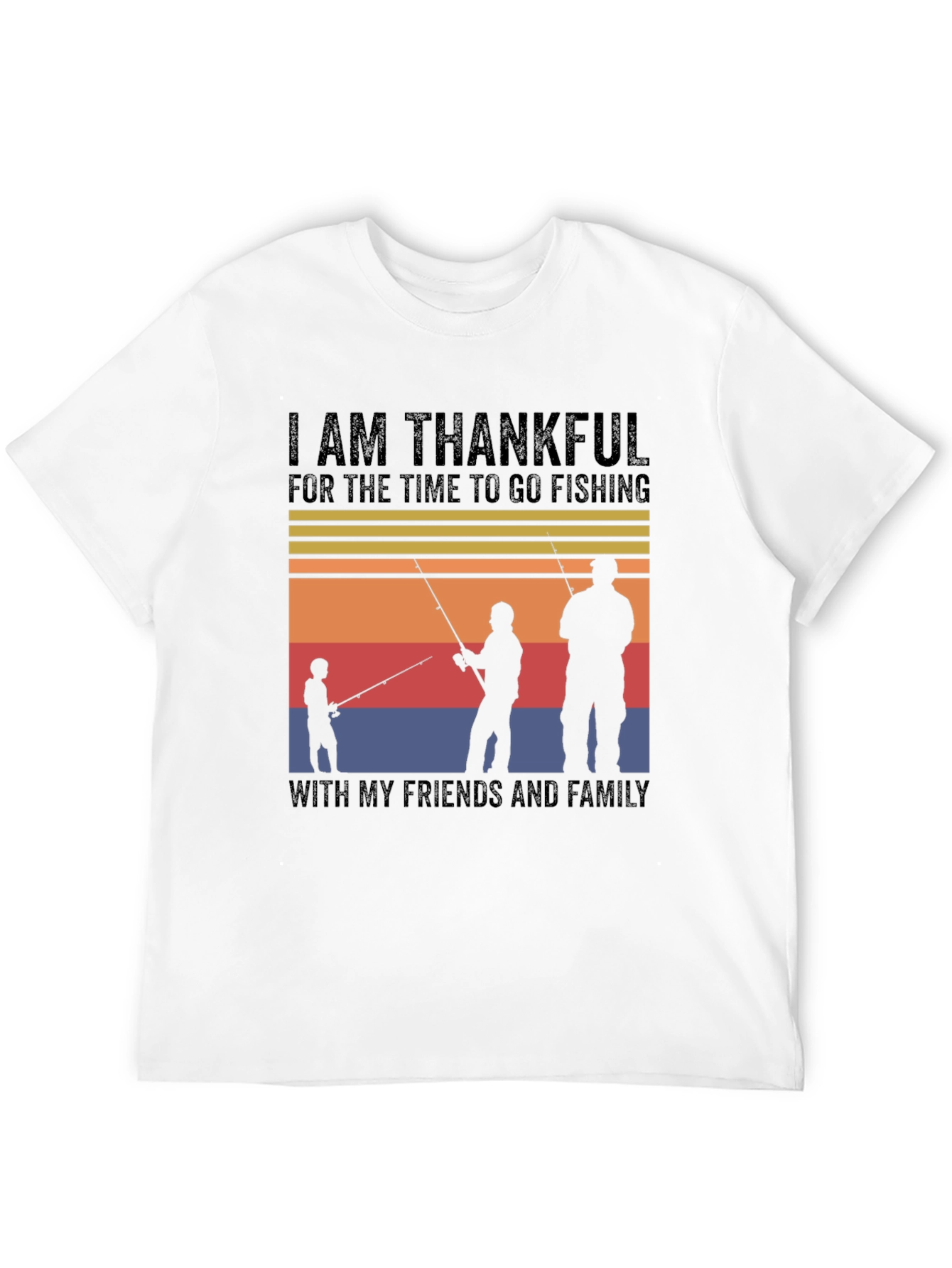 Thankful Fishing Friends Family T-Shirt