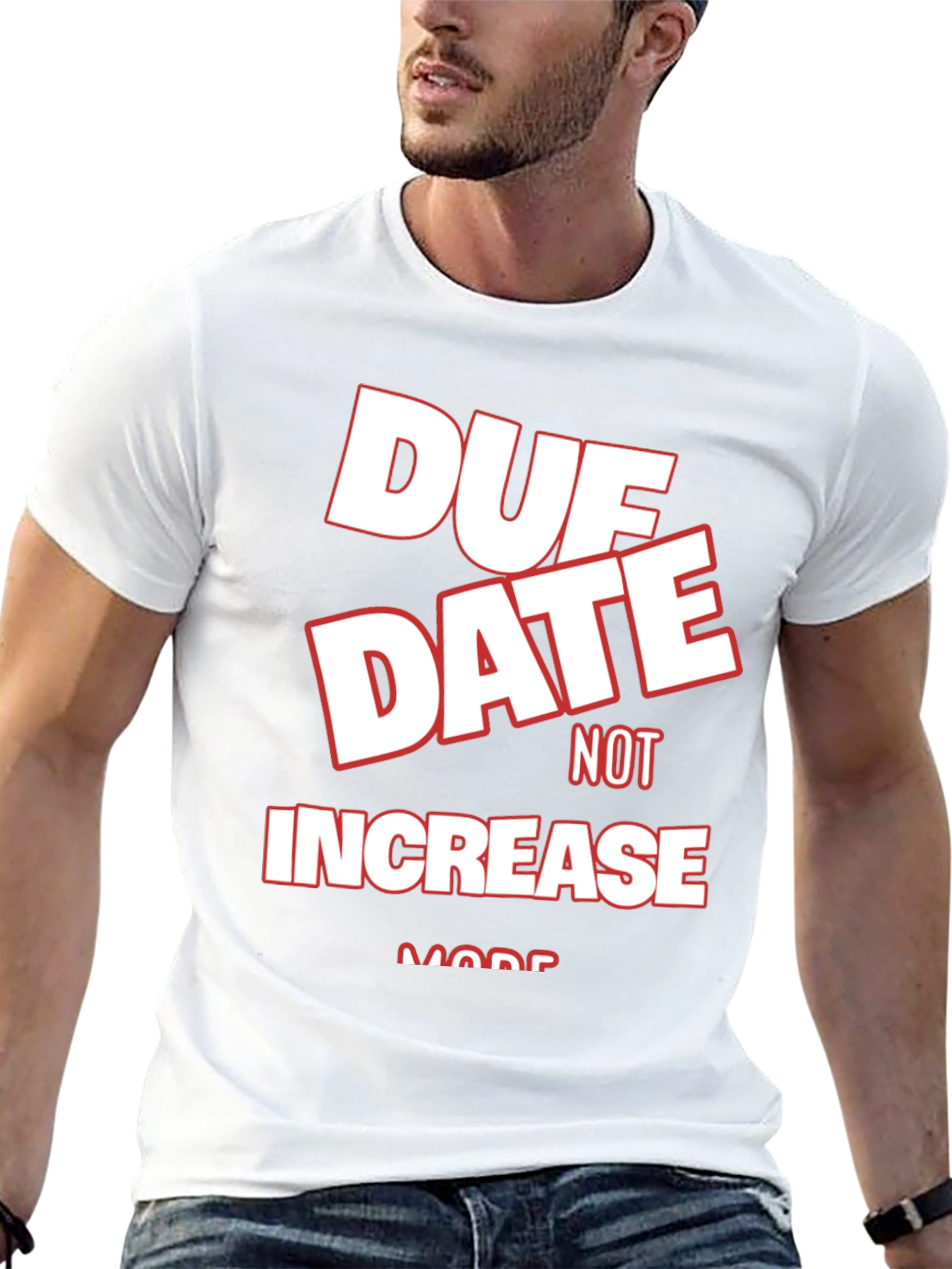 Due Date Not Increase More Black Graphic Tee
