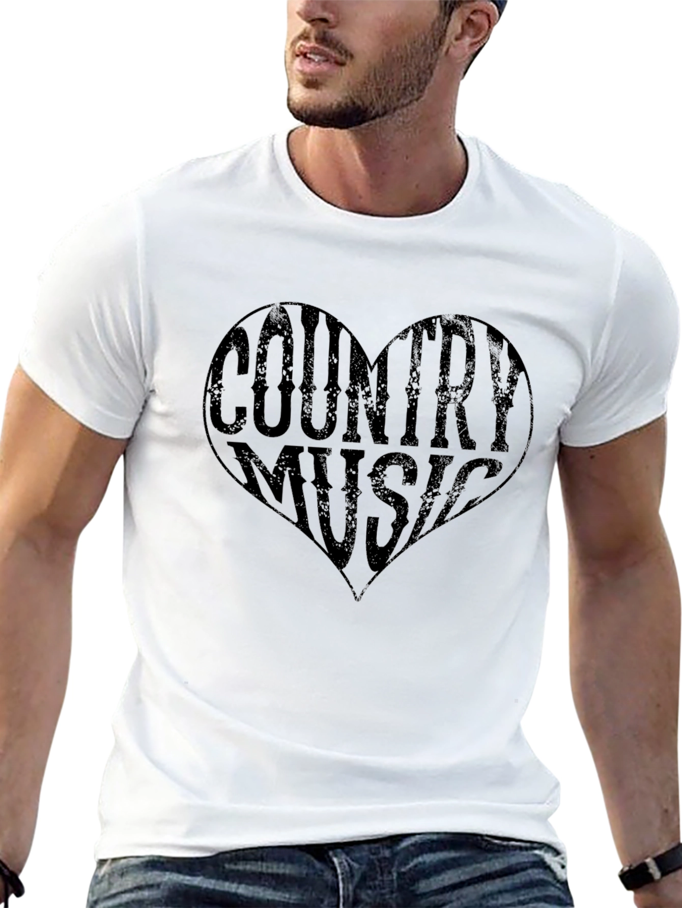 Country Music Heart Graphic T-Shirt