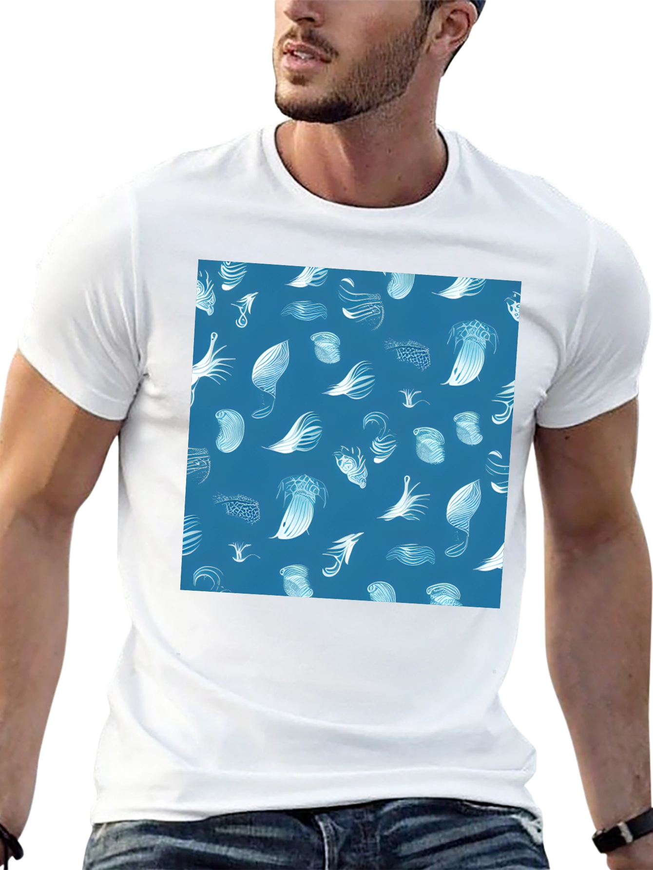 Abstract Ocean Pattern T-Shirt