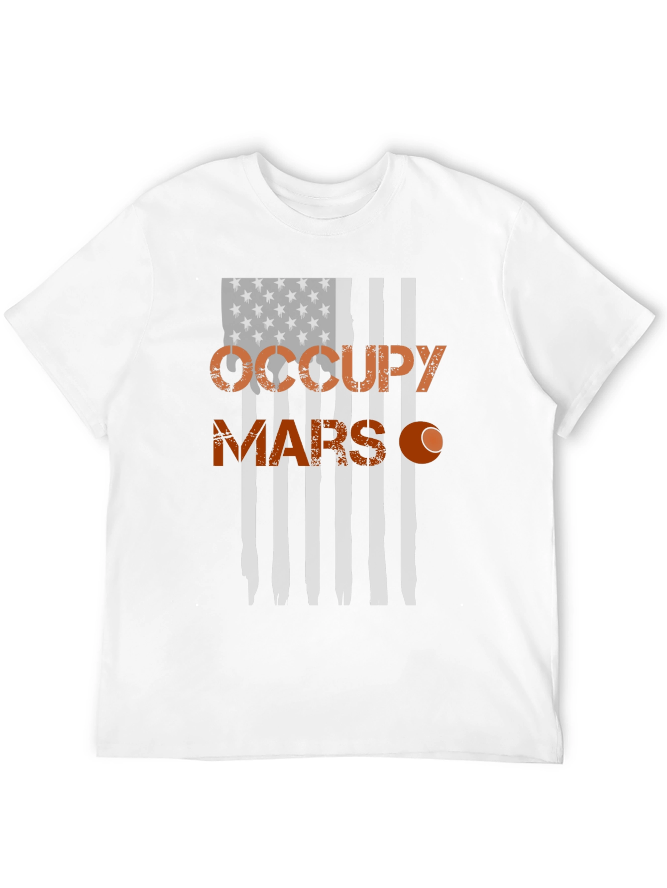 Occupy Mars Graphic T-Shirt - American Flag Design