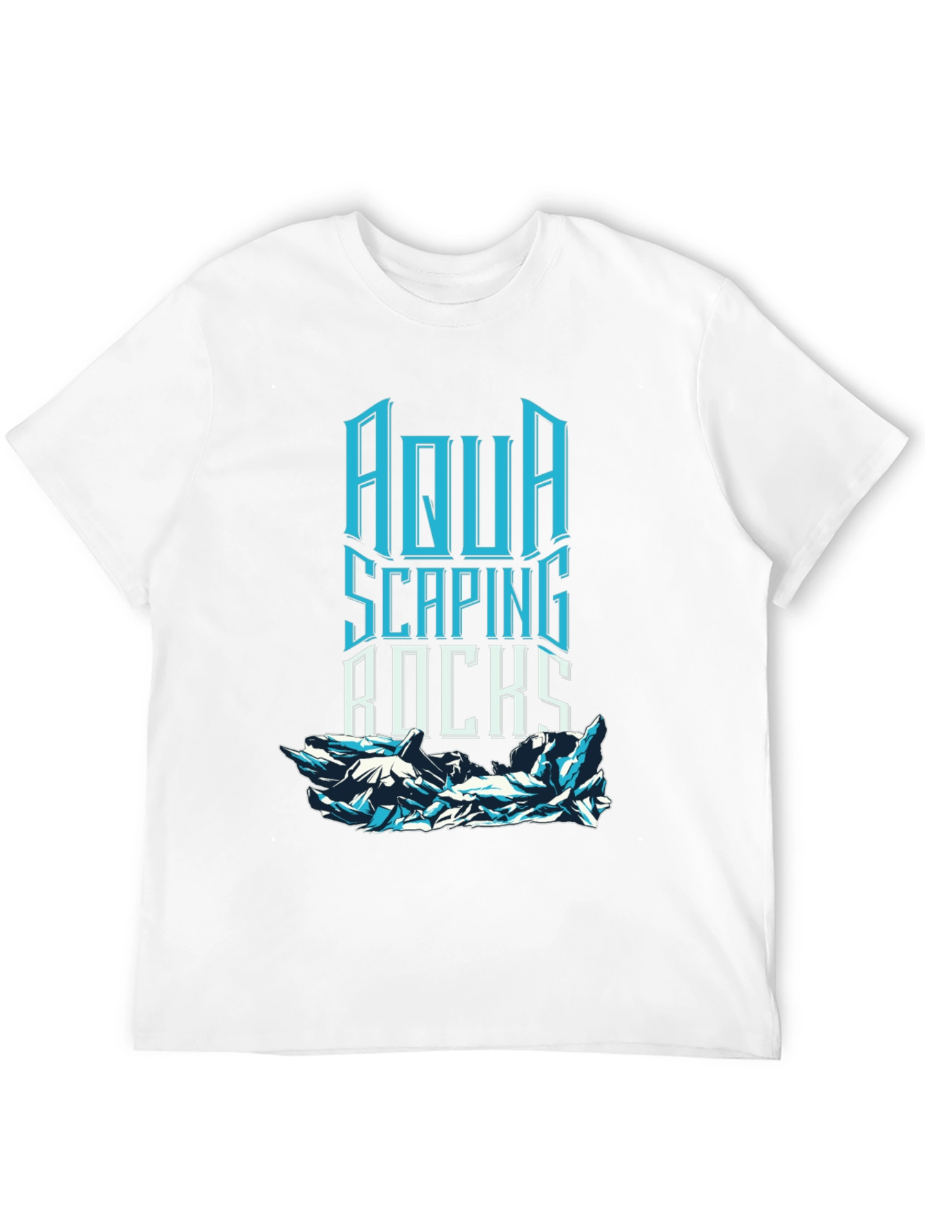 Aqua Scaping Rocks Graphic T-Shirt