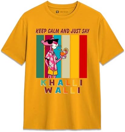 GenericYalla Street Keep Calm and Say Khalli Walli Men T Shirt Arabic Funny Cotton Top