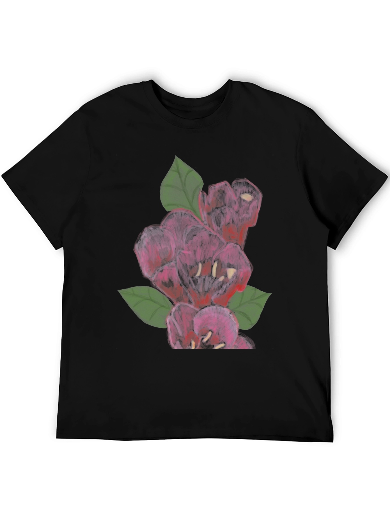 Floral Graphic Black T-Shirt