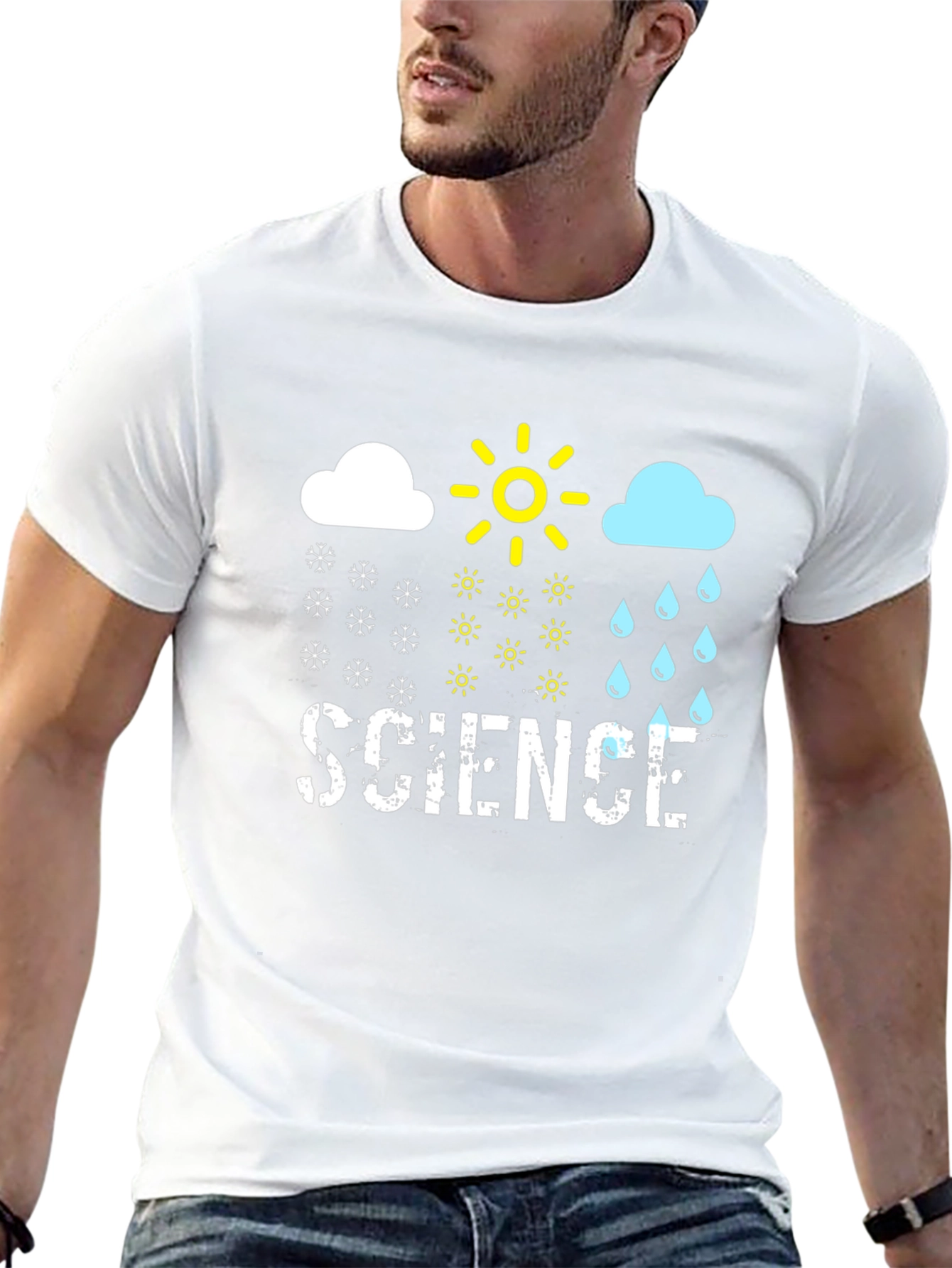 Science Weather T-Shirt - Snow Sun Rain