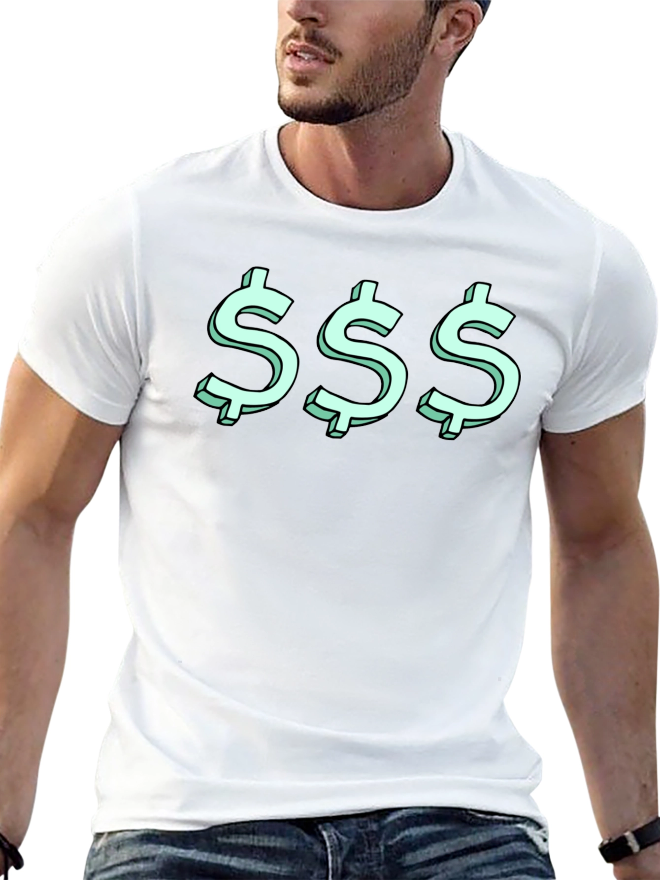 Triple Dollar Sign Graphic Tee