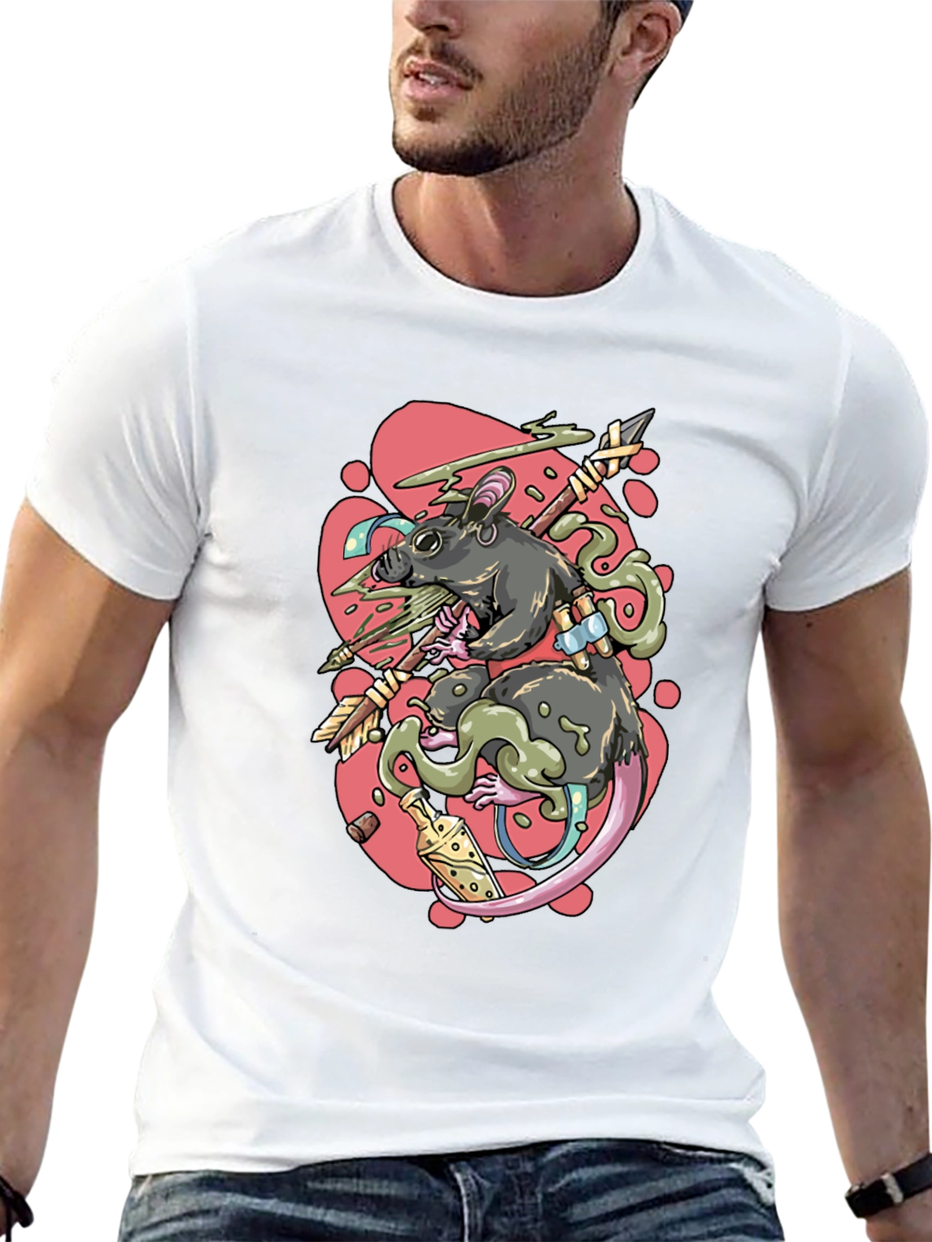 Rat Warrior Graphic T-Shirt