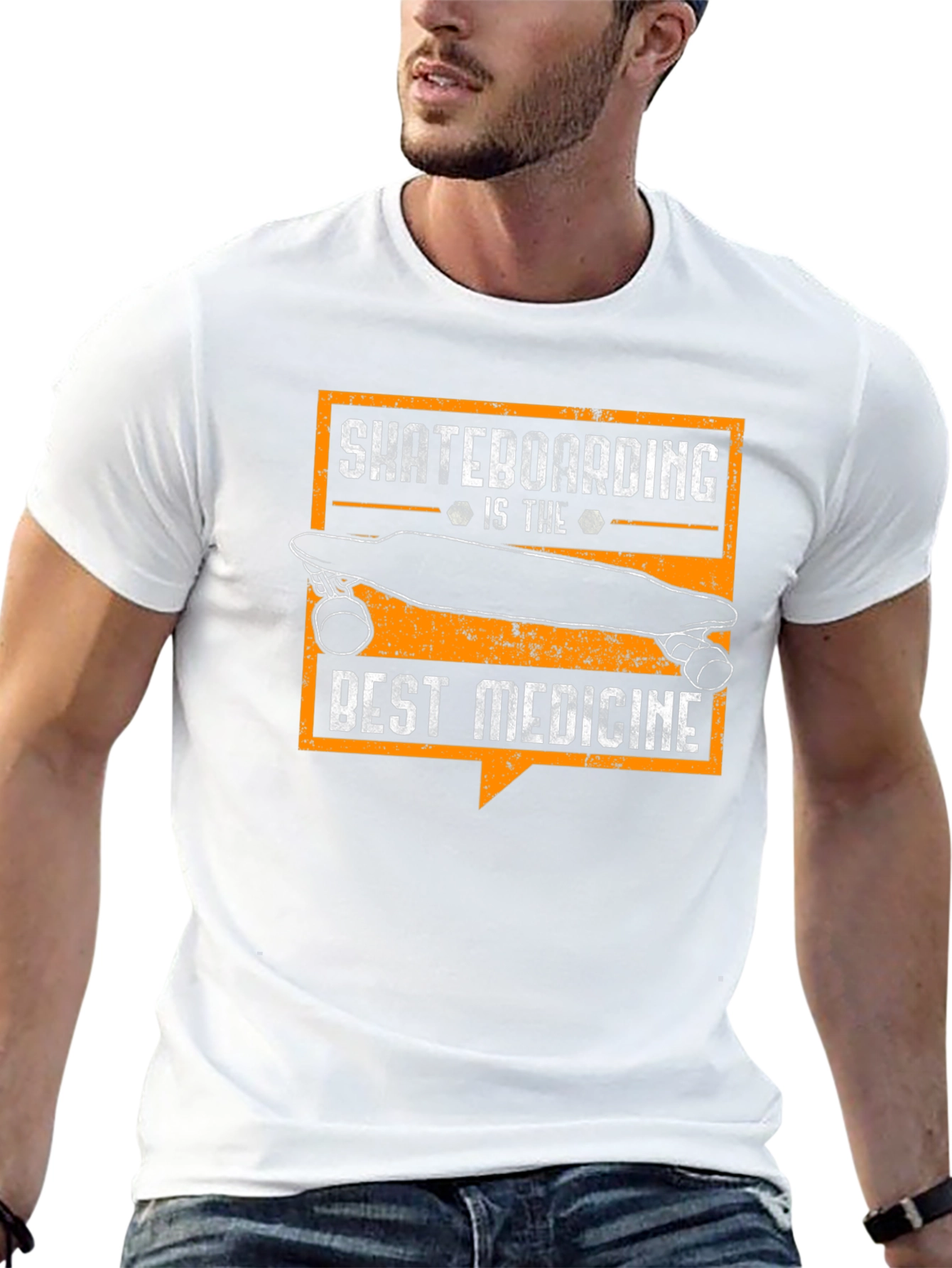 Skateboarding is the Best Medicine Graphic T-Shirt