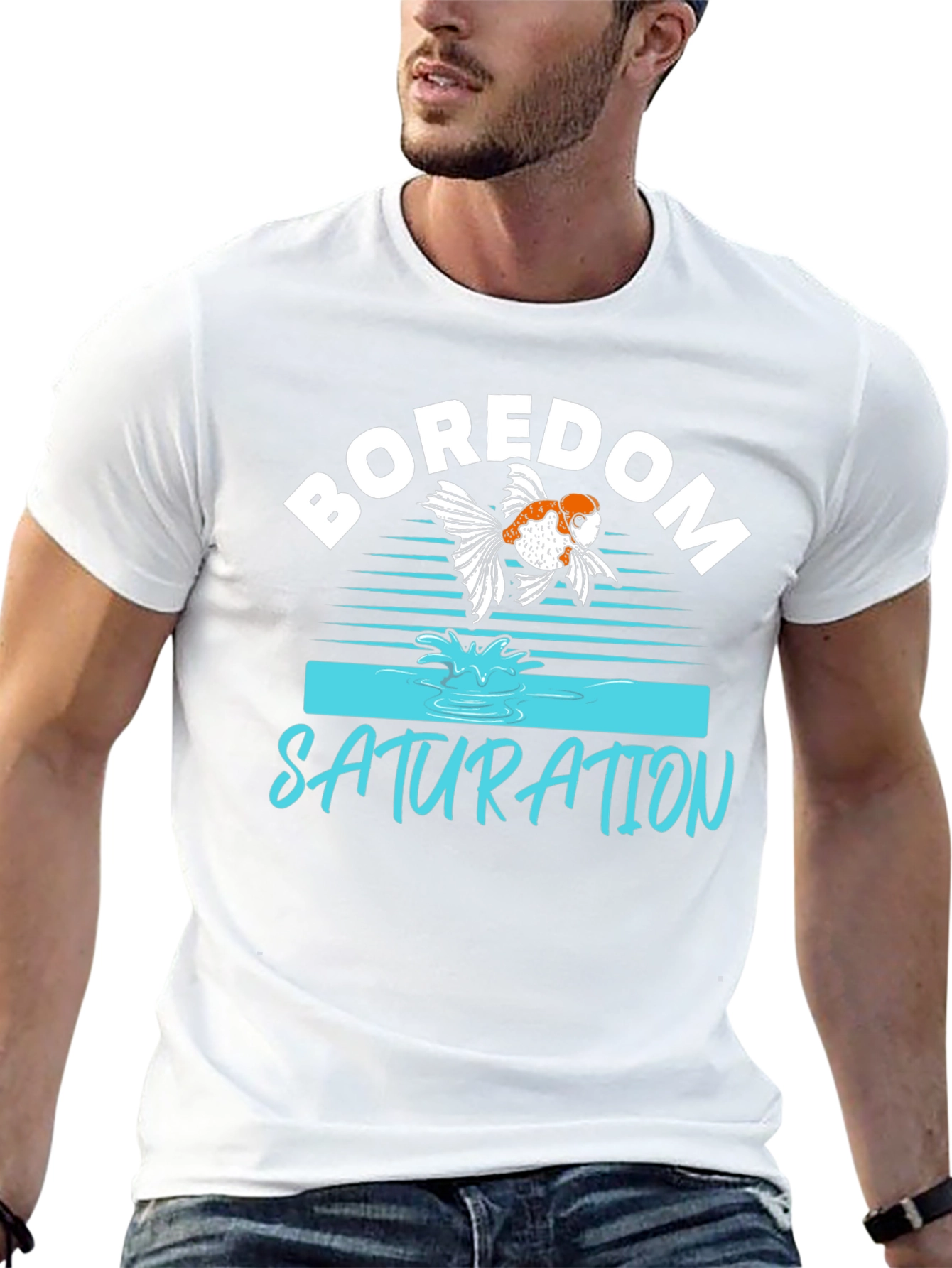 Boredom Saturation Goldfish Graphic T-Shirt