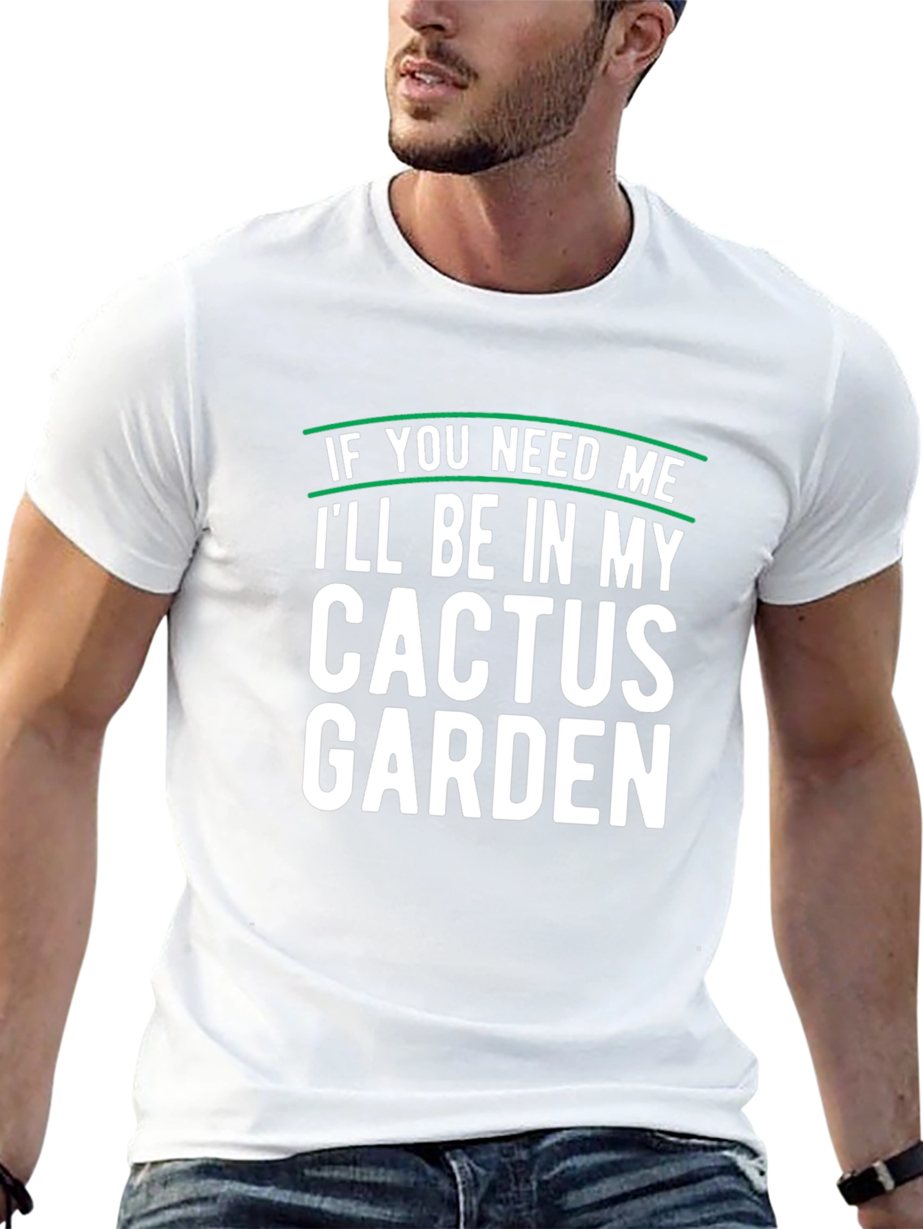 Cactus Garden Graphic T-Shirt Mens Black Tee