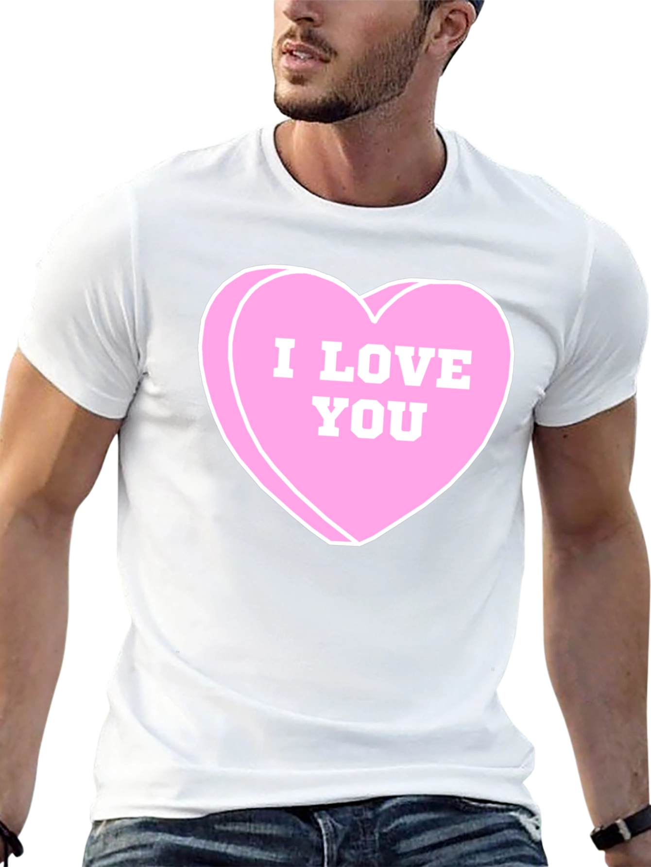 I Love You Candy Heart Graphic Tee