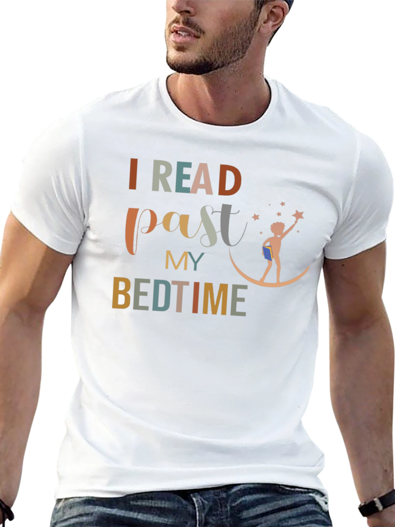 I Read Past My Bedtime Black T-Shirt