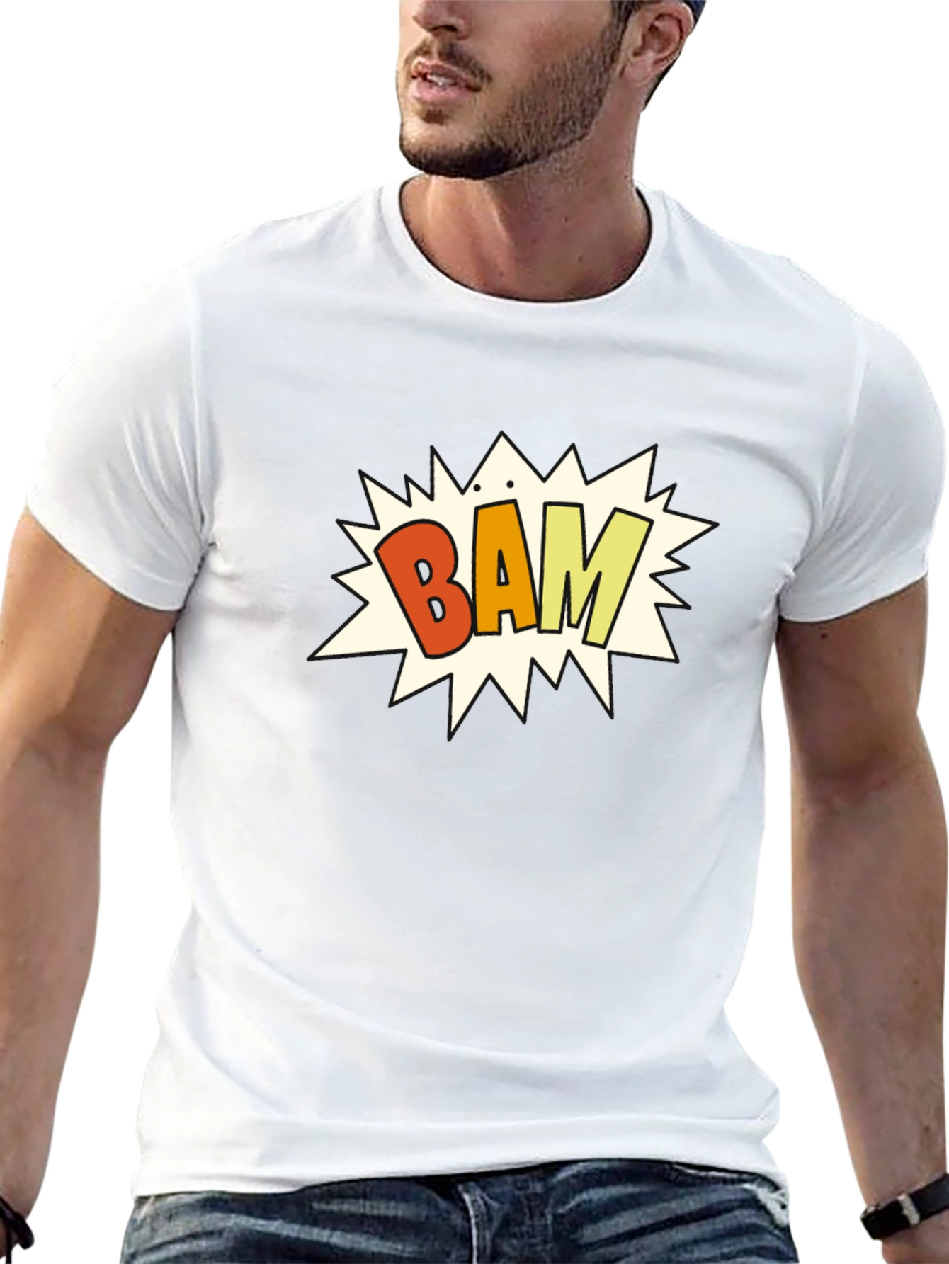 Bam! Graphic Print Black T-Shirt