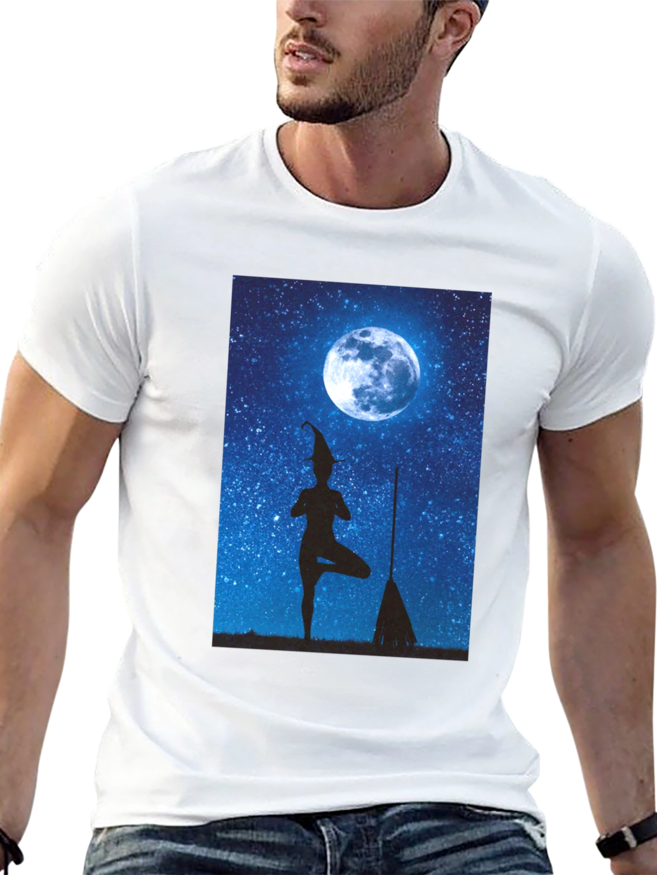 Witch Yoga Moon T-Shirt - Halloween Style
