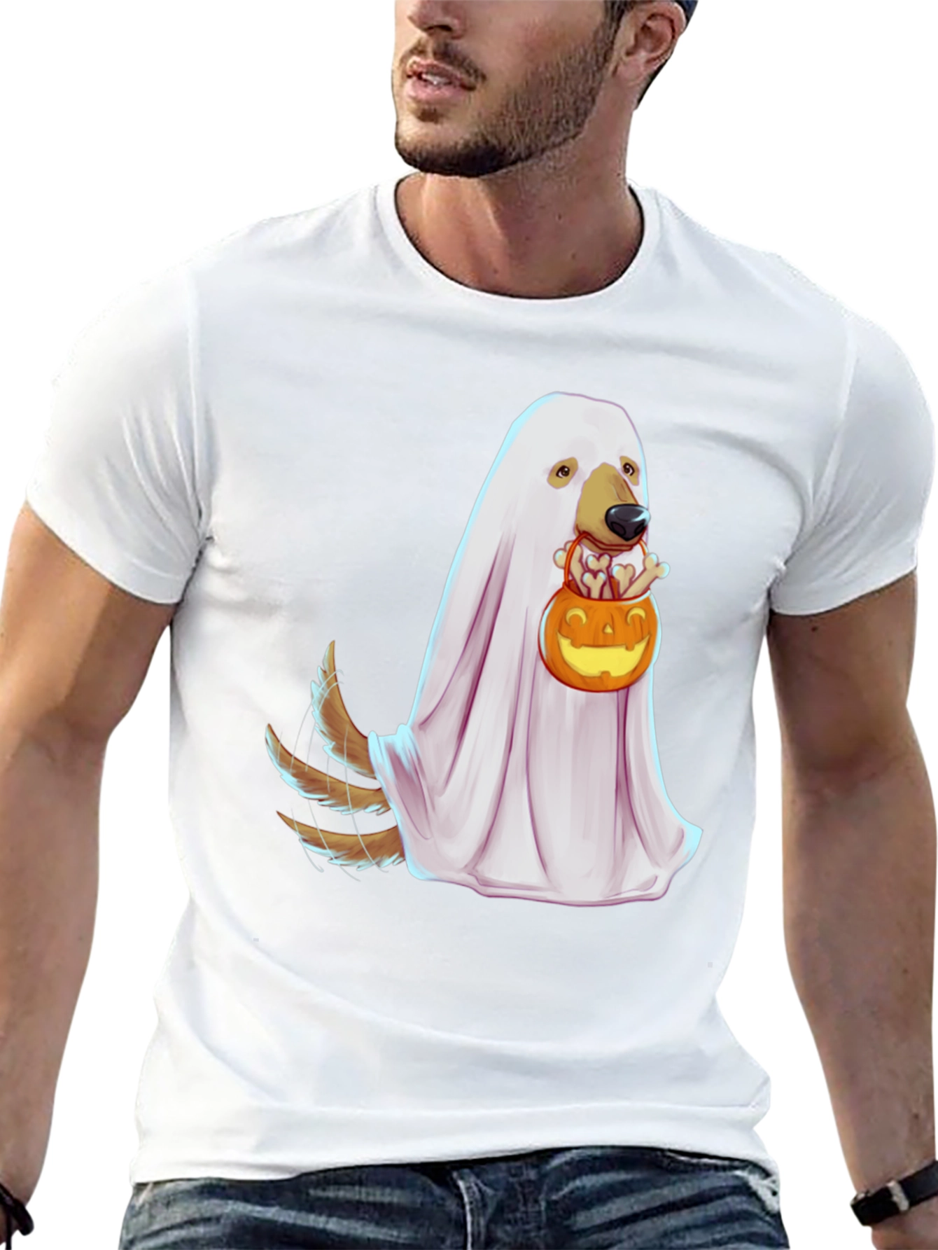 Dog Ghost Costume Halloween T-Shirt