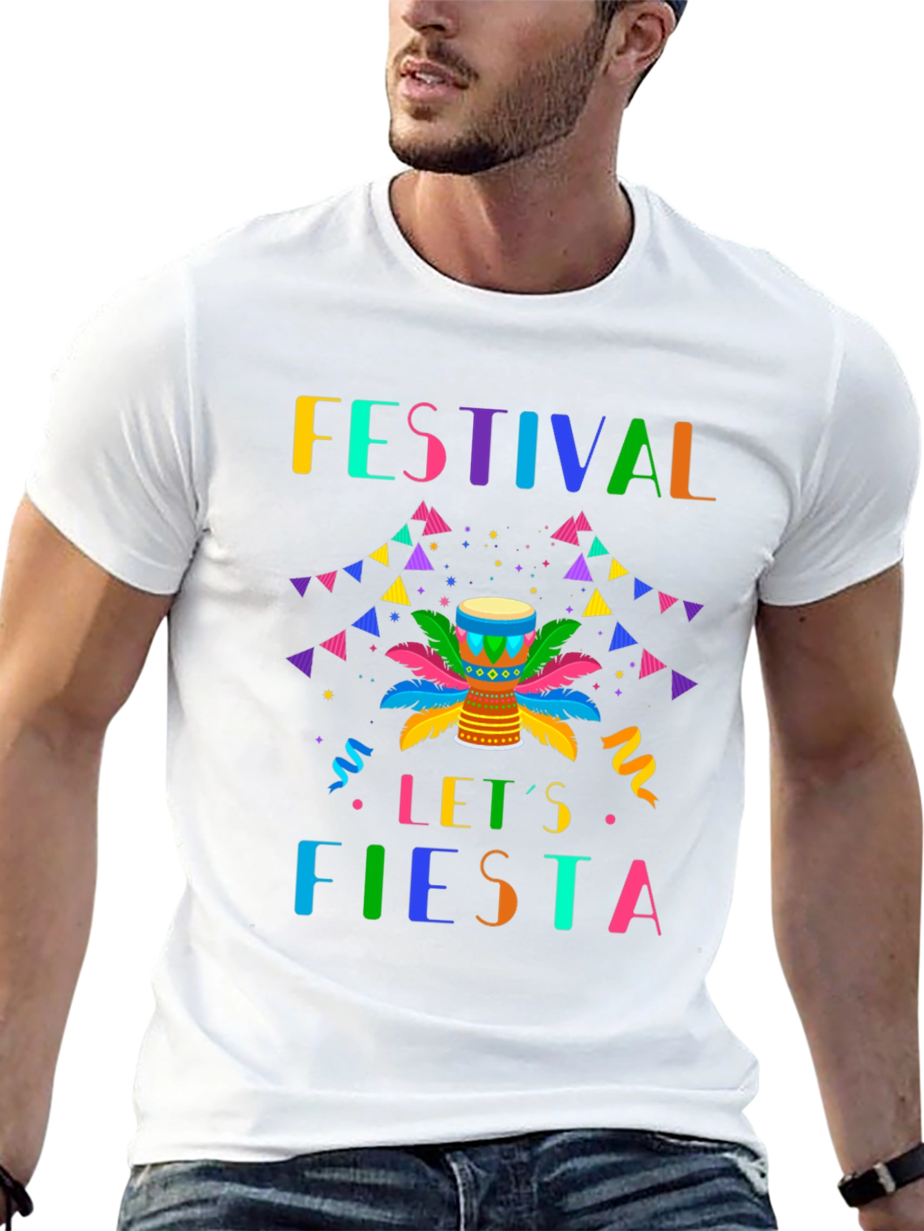 Festival Lets Fiesta Graphic T-Shirt