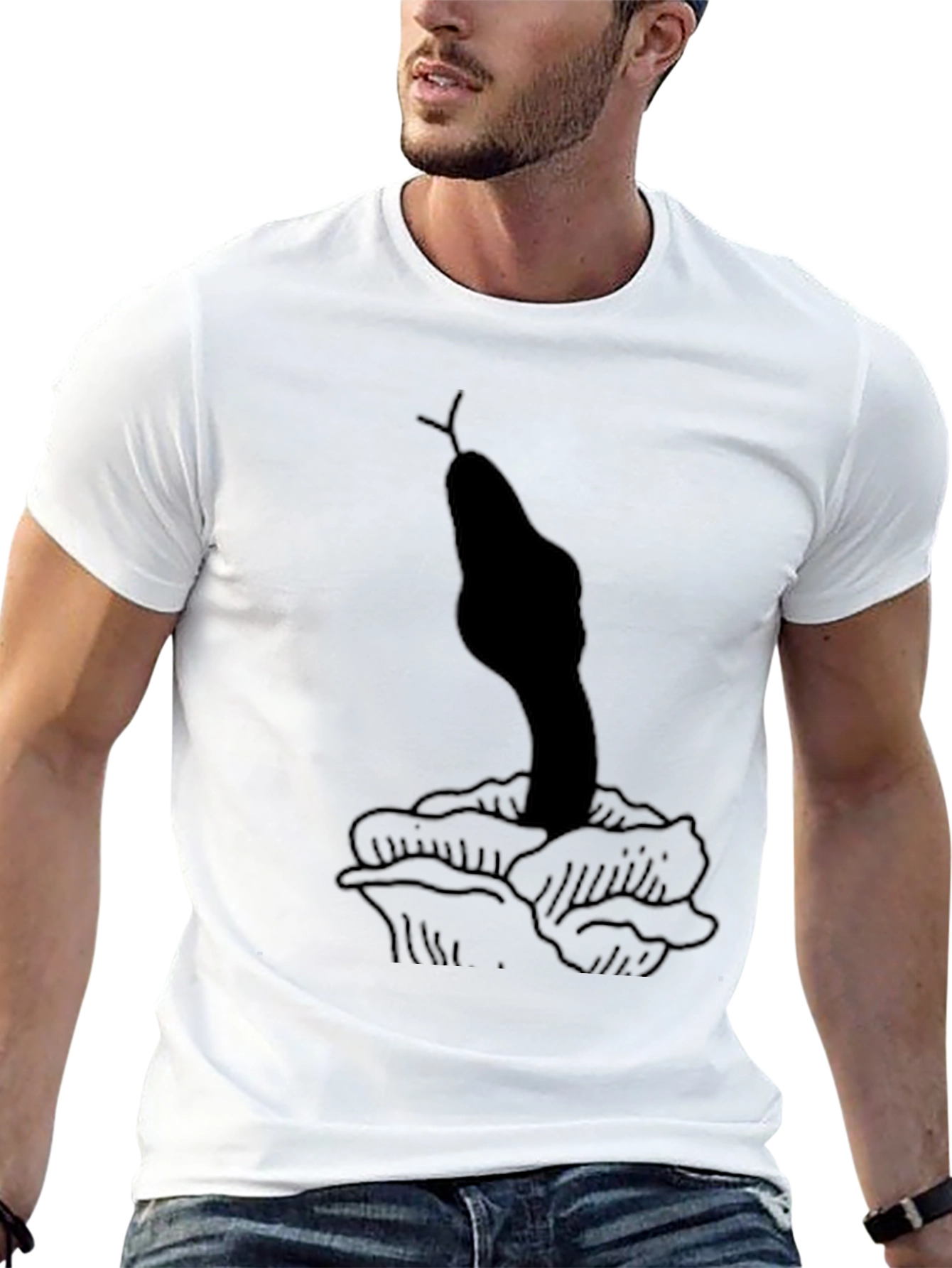 Snake & Rose Graphic T-Shirt - Unisex Black Tee