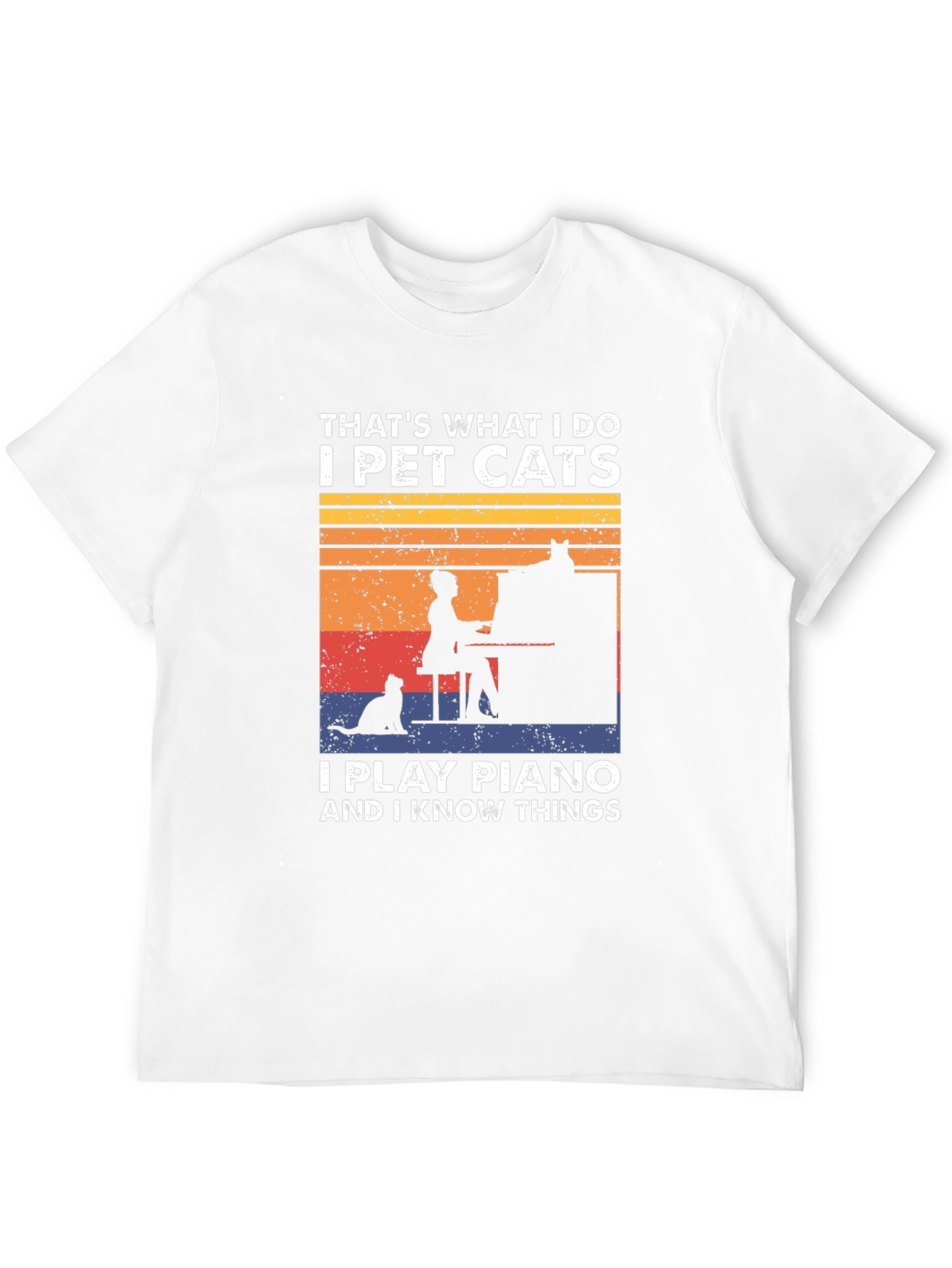 Thats What I Do Cat Piano T-Shirt