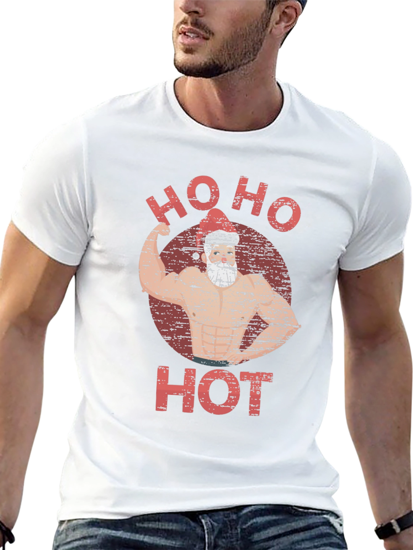 Ho Ho Hot Santa Muscle T-Shirt