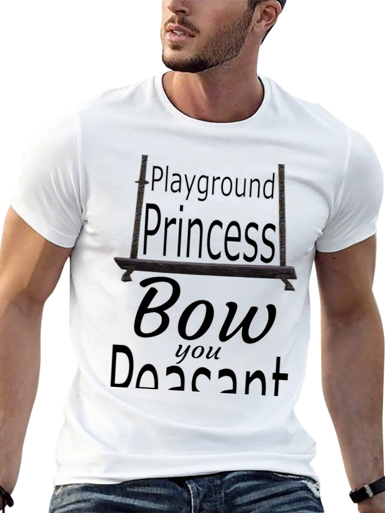 Playground Princess Bow You Peasant Black T-Shirt
