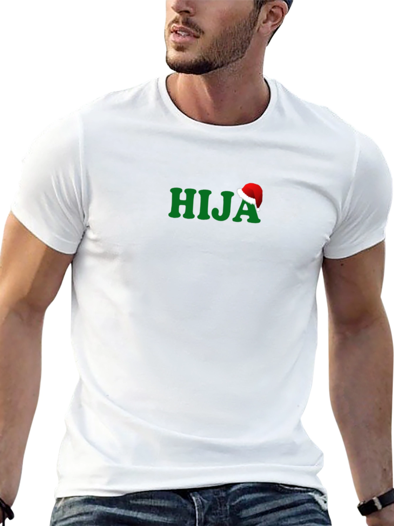 HIJA Christmas Santa Hat Graphic T-Shirt