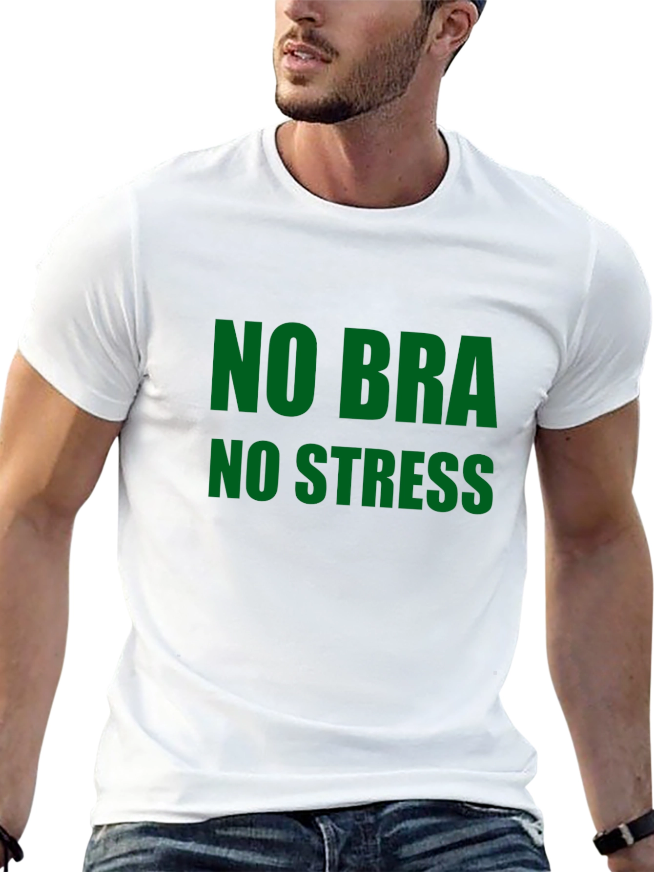 No Bra No Stress Graphic Tee - Relaxed Fit