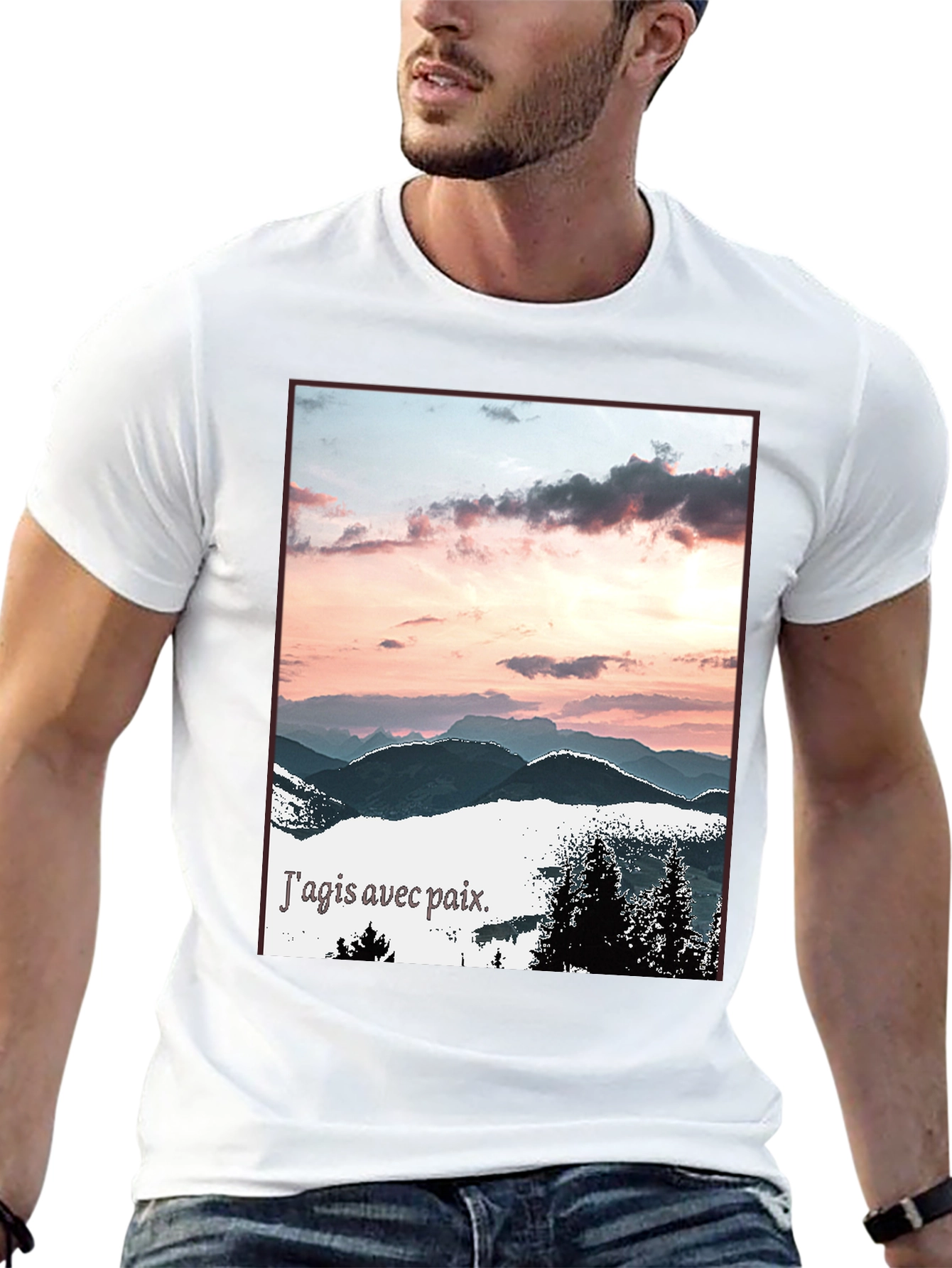 Peaceful Mountain Sunset T-Shirt