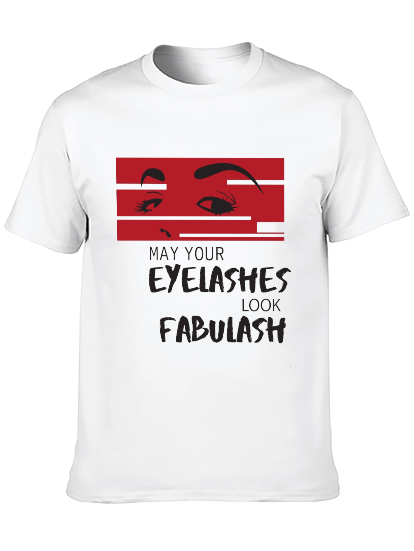 Eyelash Fabulash Graphic Tee - Trendy Black T-Shirt