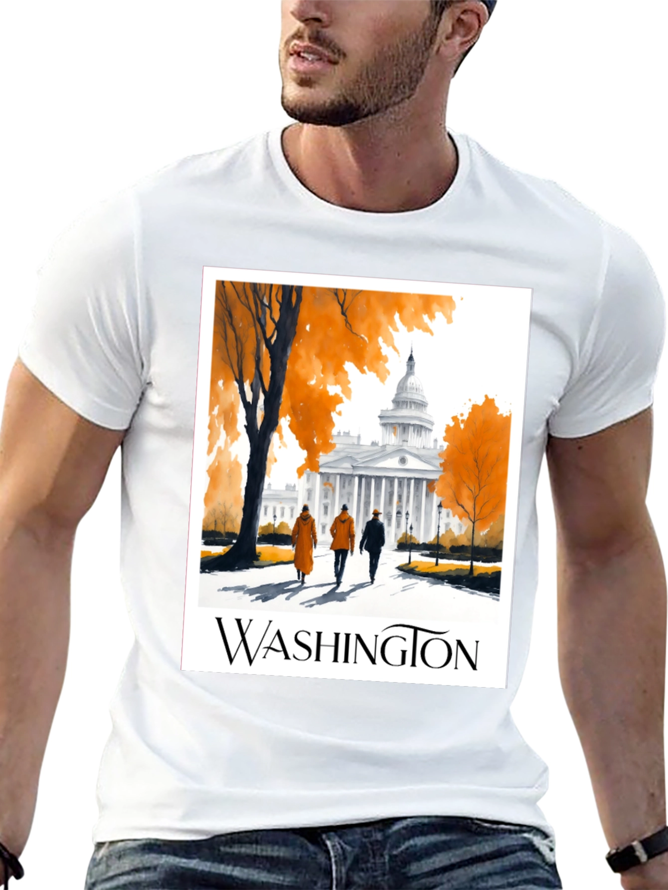 Washington DC Watercolor T-Shirt
