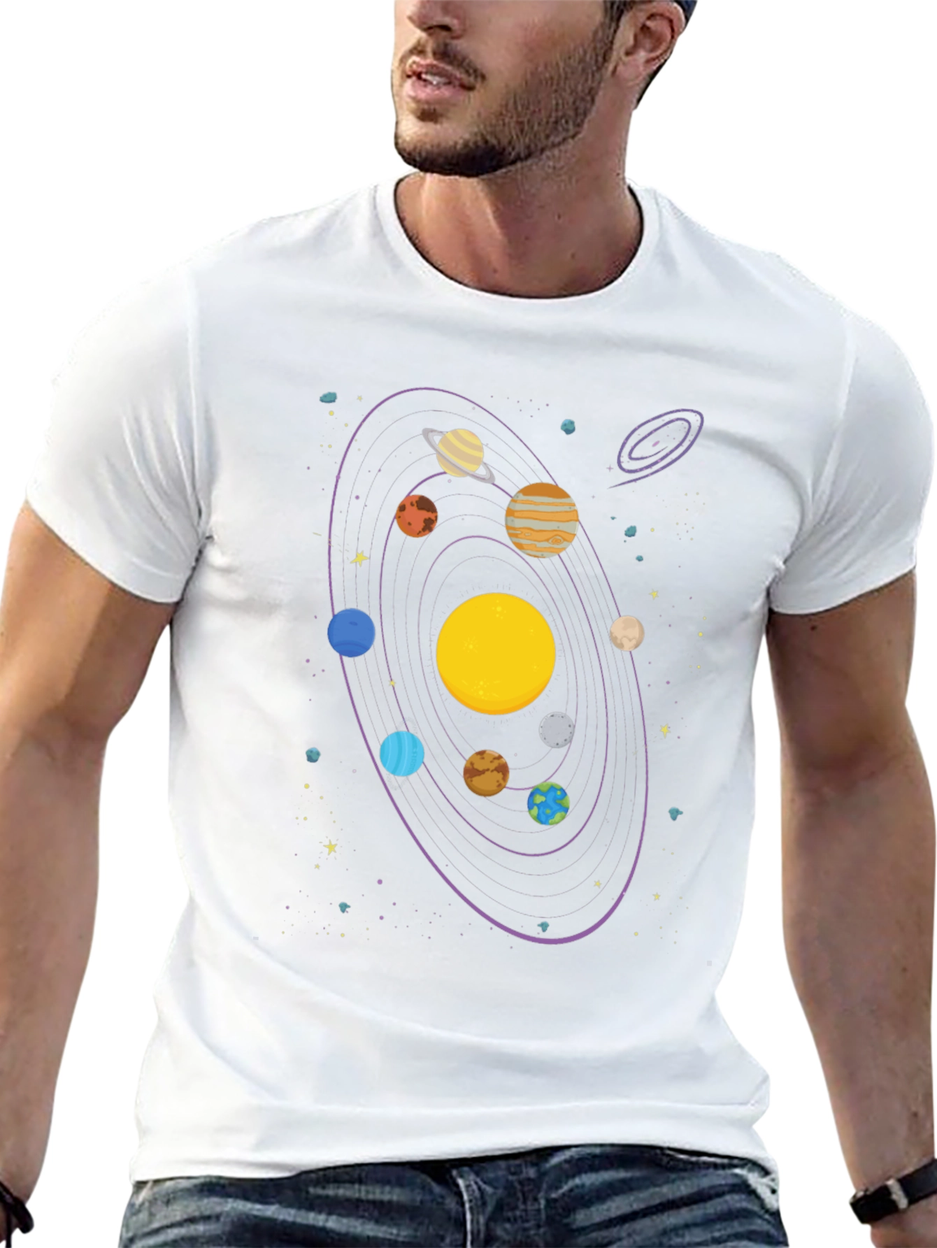 Solar System Graphic Tee - Astronomy Style