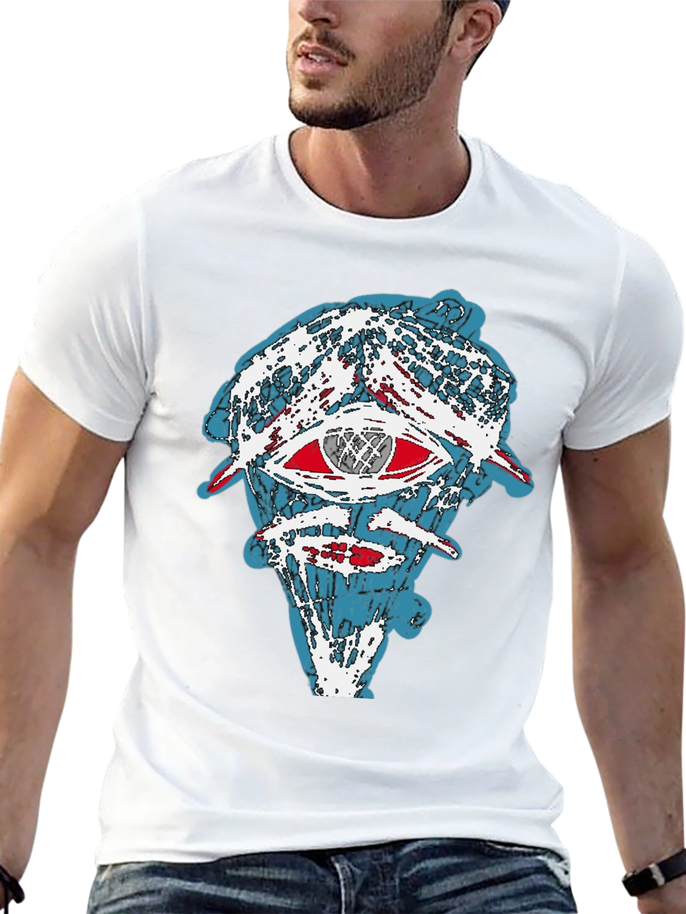 Abstract Graphic Print Tee