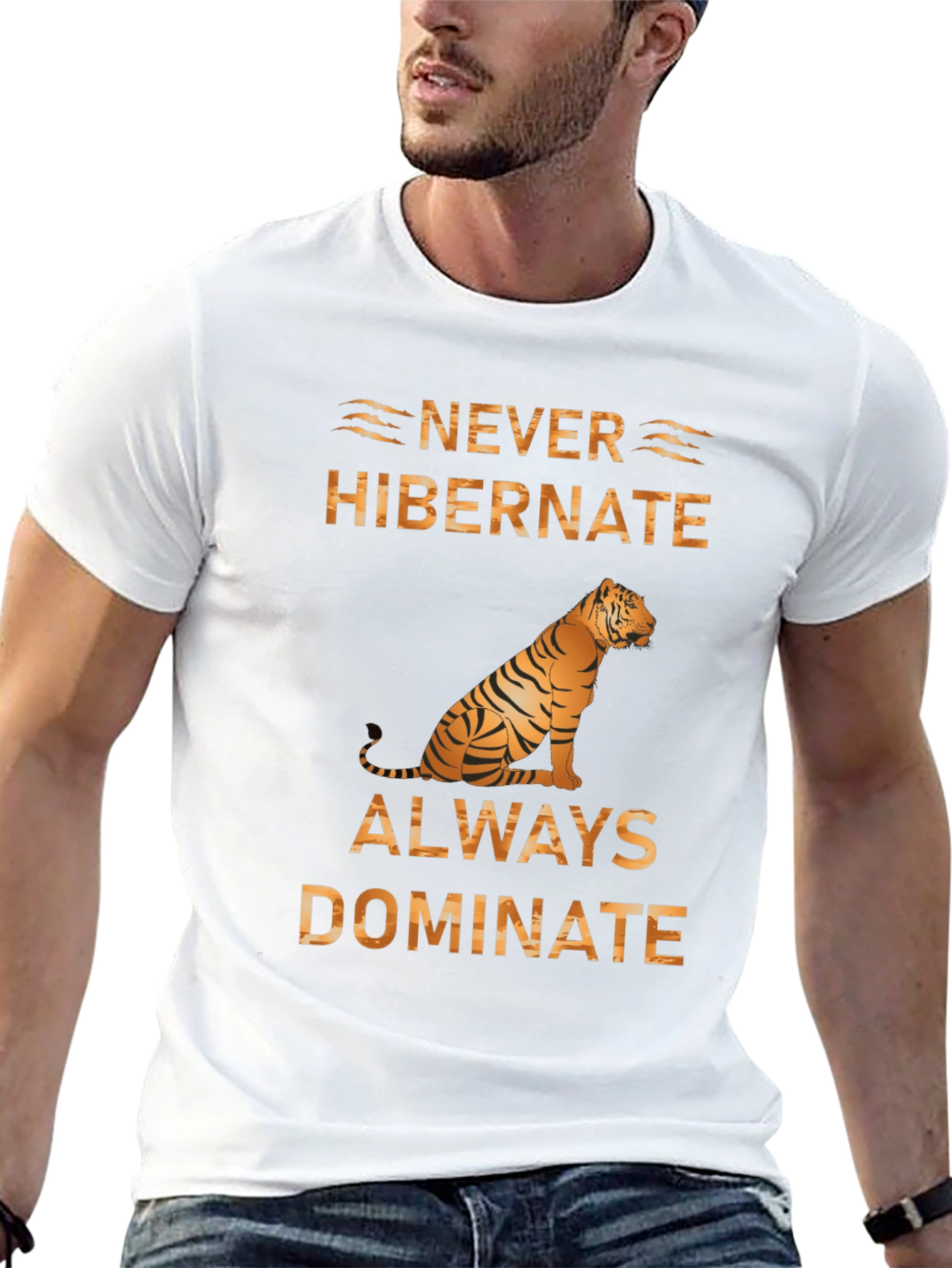Never Hibernate Tiger Graphic Tee