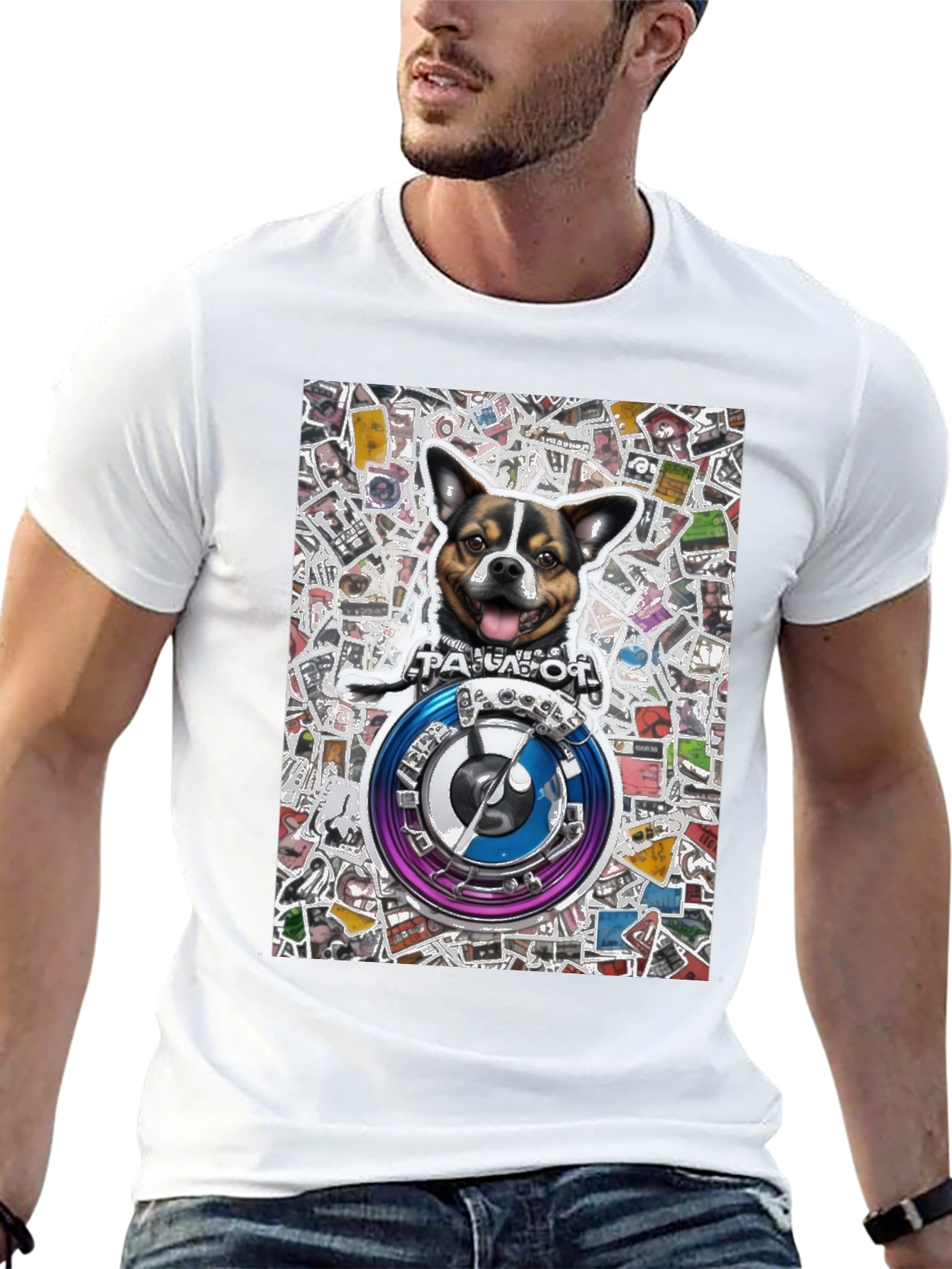 Dog Logo Graphic Tee - Stylish & Unique