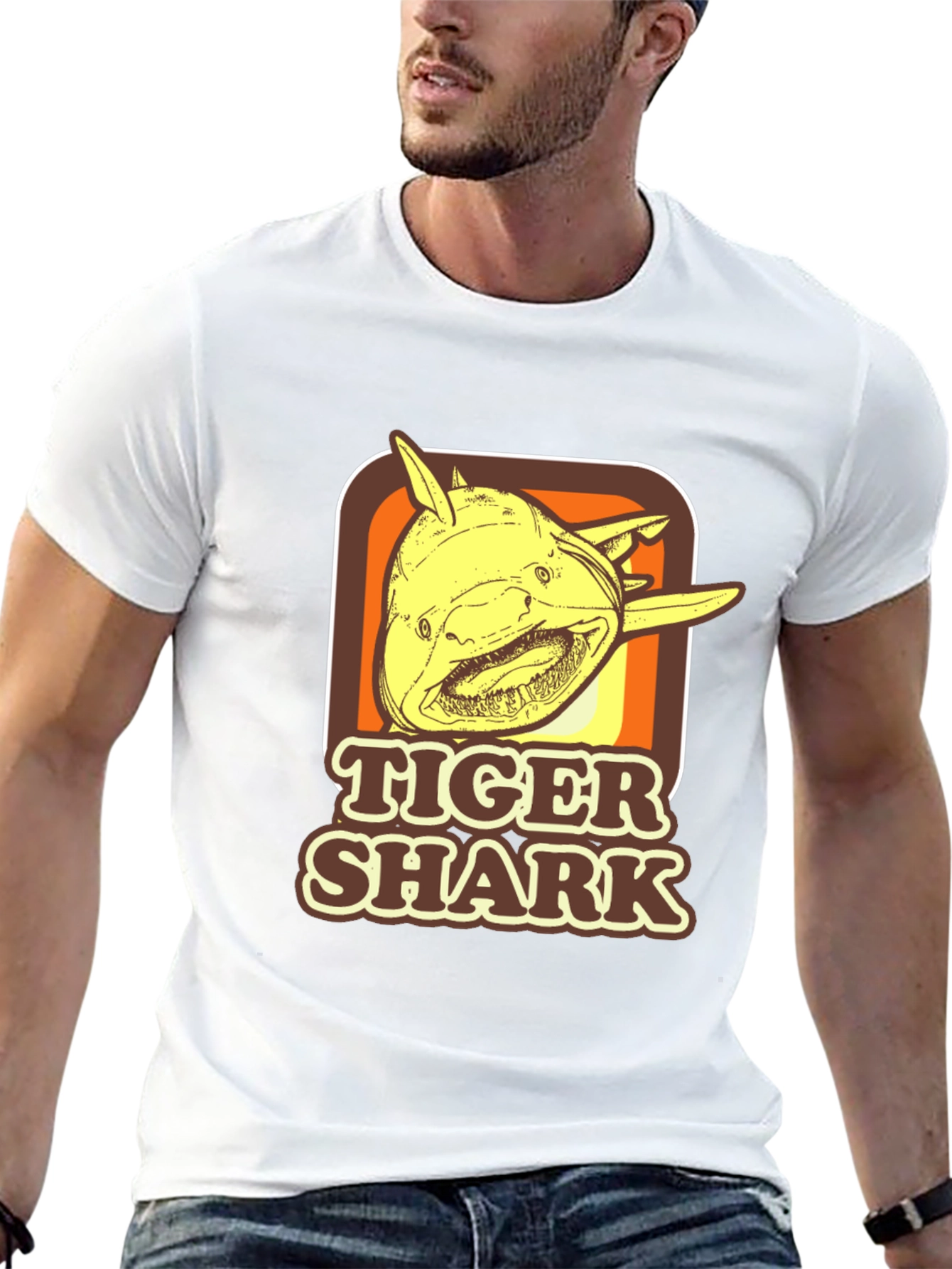 Tiger Shark Retro Graphic T-Shirt