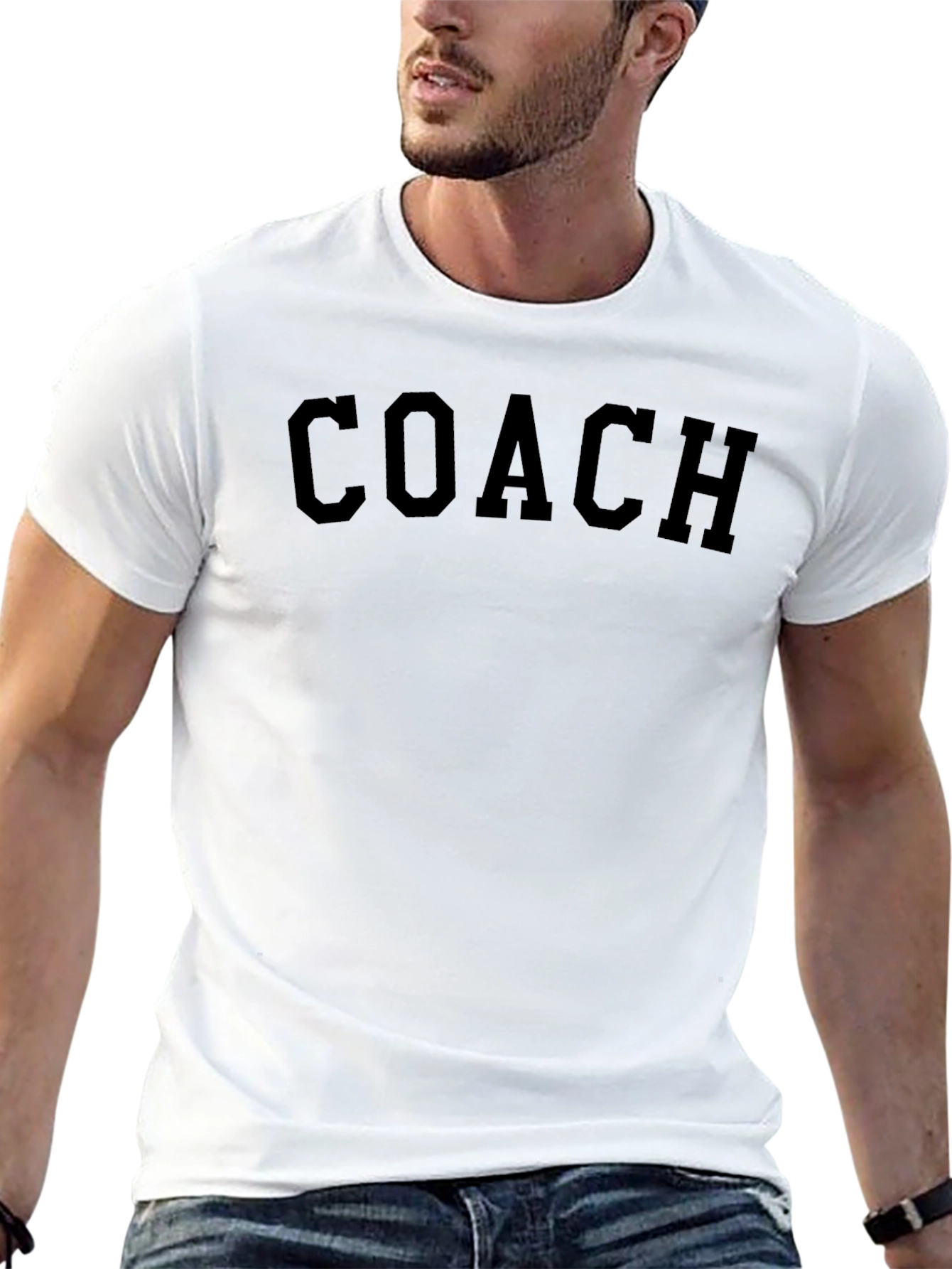 Mens Coach Graphic T-Shirt - Black
