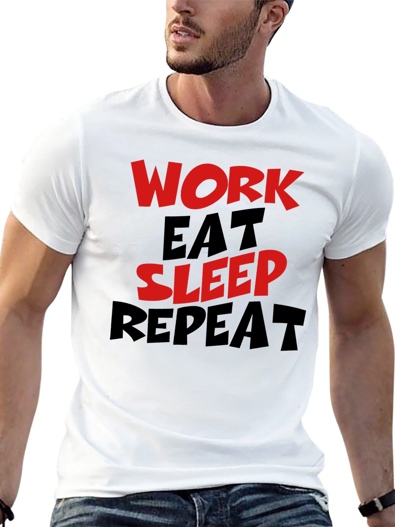Work Eat Sleep Repeat Graphic Tee