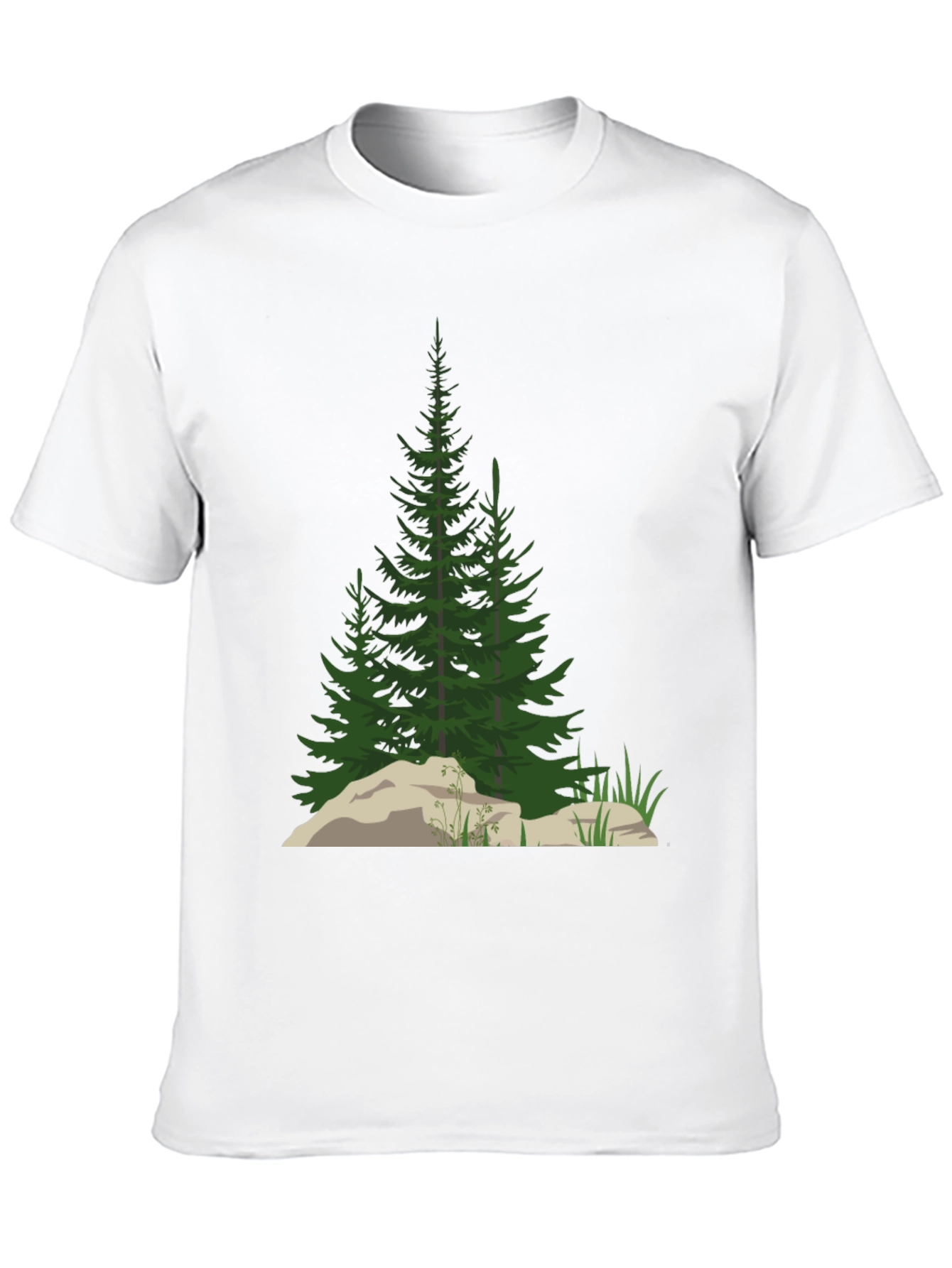 Mens Black Nature Tree Graphic T-Shirt