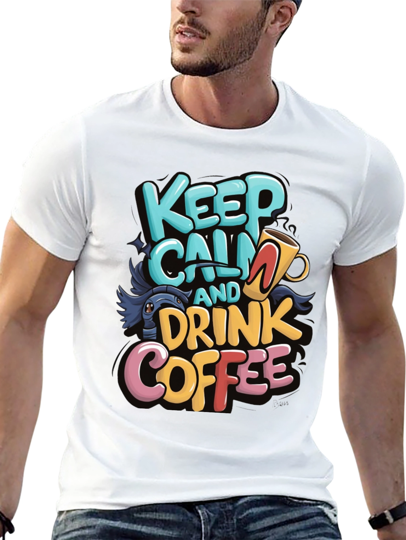 Keep Calm and Drink Coffee Graphic Tee