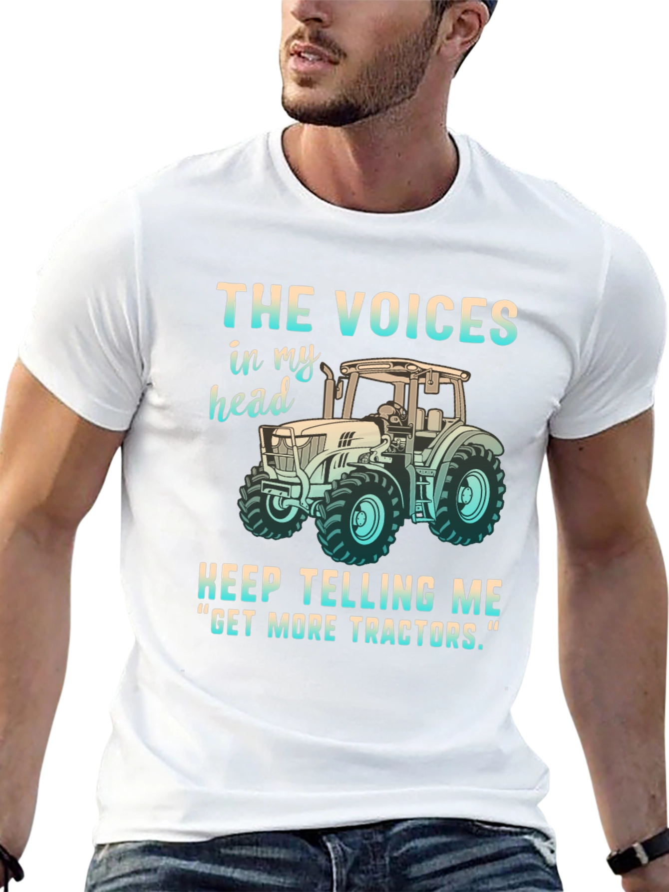 Funny Get More Tractors Graphic Tee