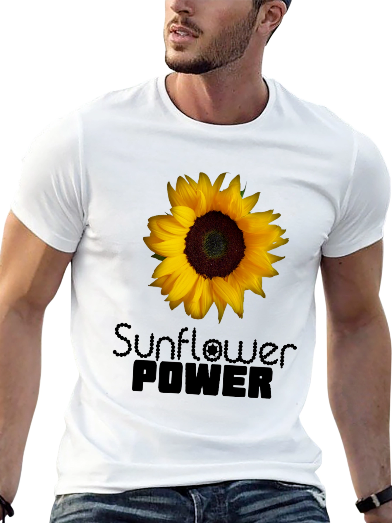 Sunflower Power Black T-Shirt