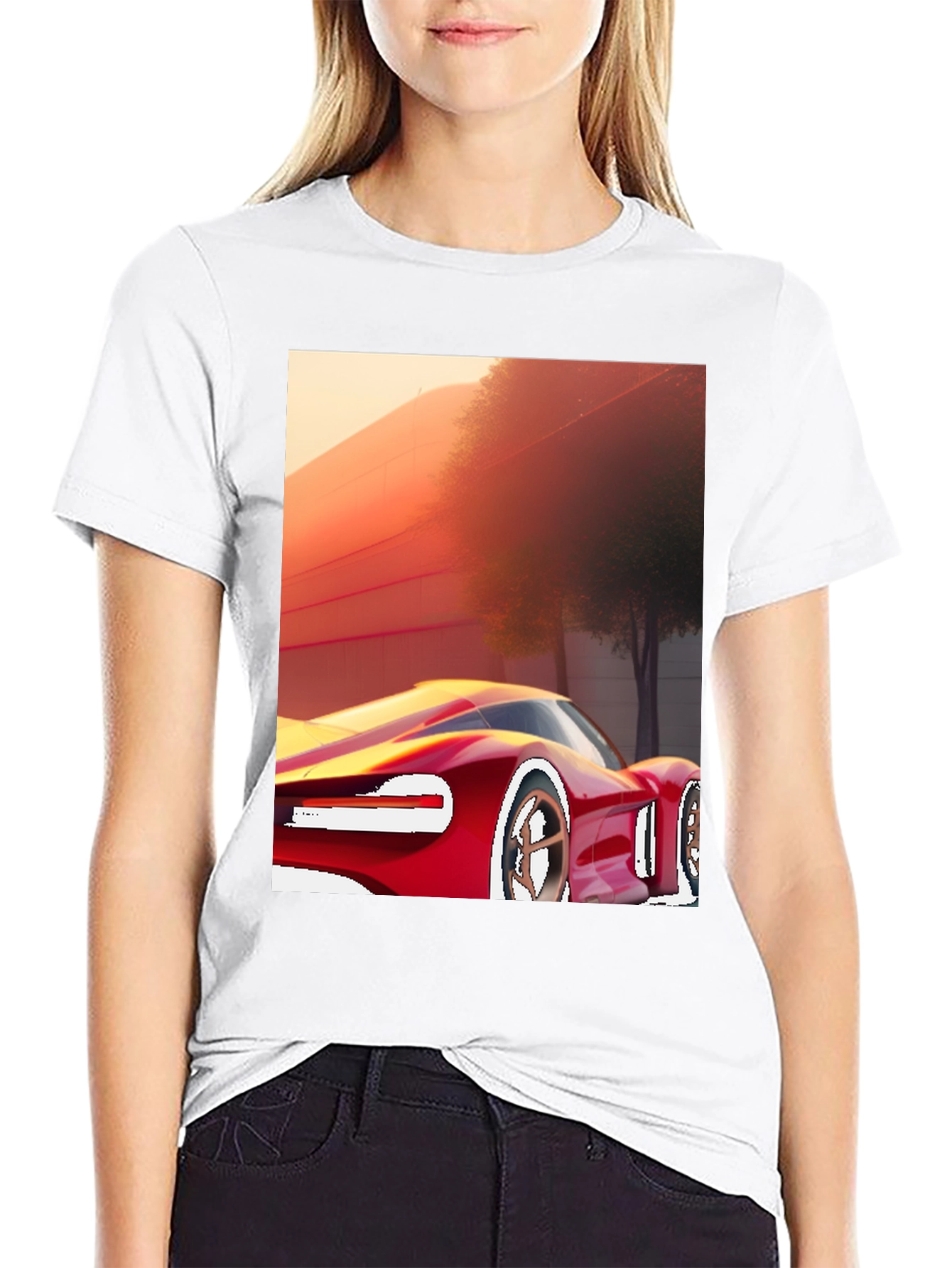Sleek Car Graphic Tee - Modern Style