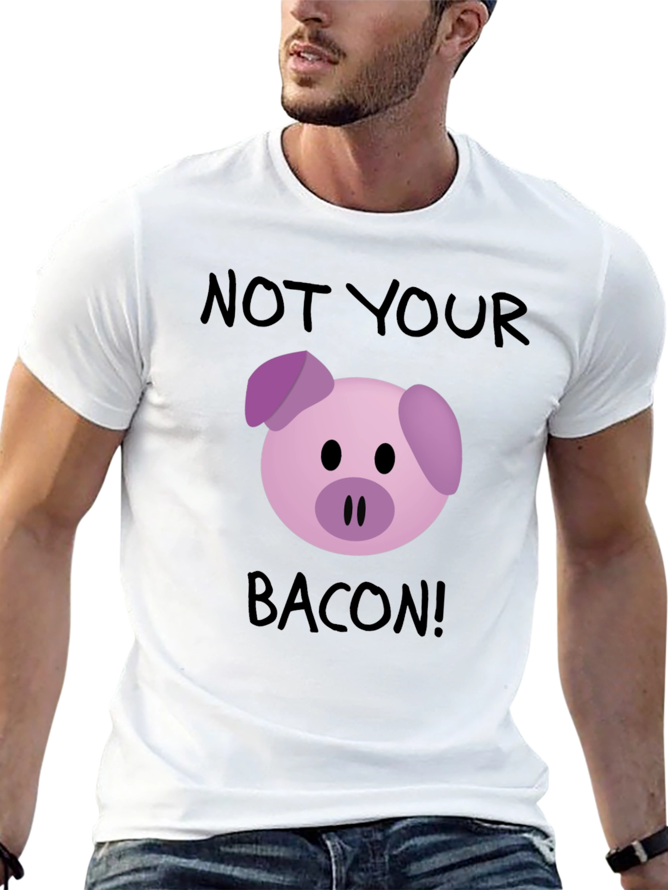 Not Your Bacon! Pig Graphic T-Shirt