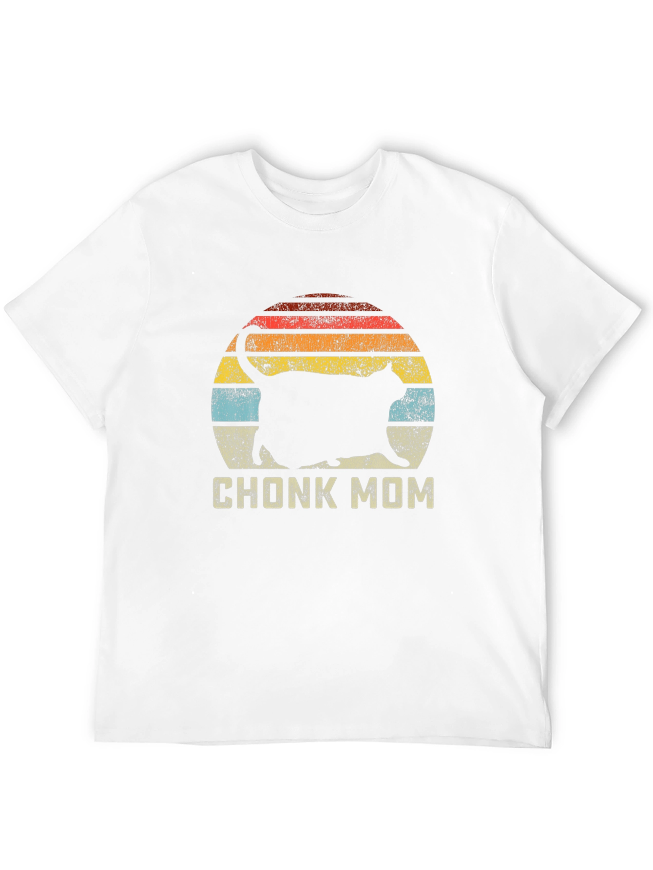 Chonk Mom Cat T-Shirt - Retro Style
