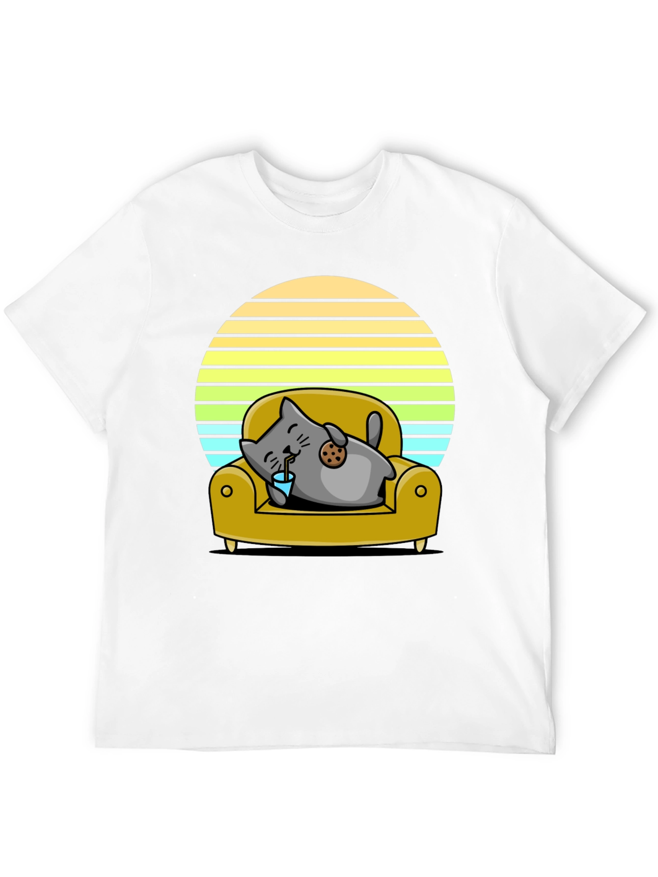 Lazy Cat on Couch T-Shirt