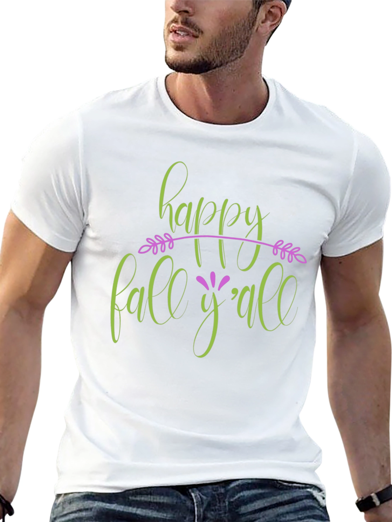 Happy Fall Yall Black T-Shirt