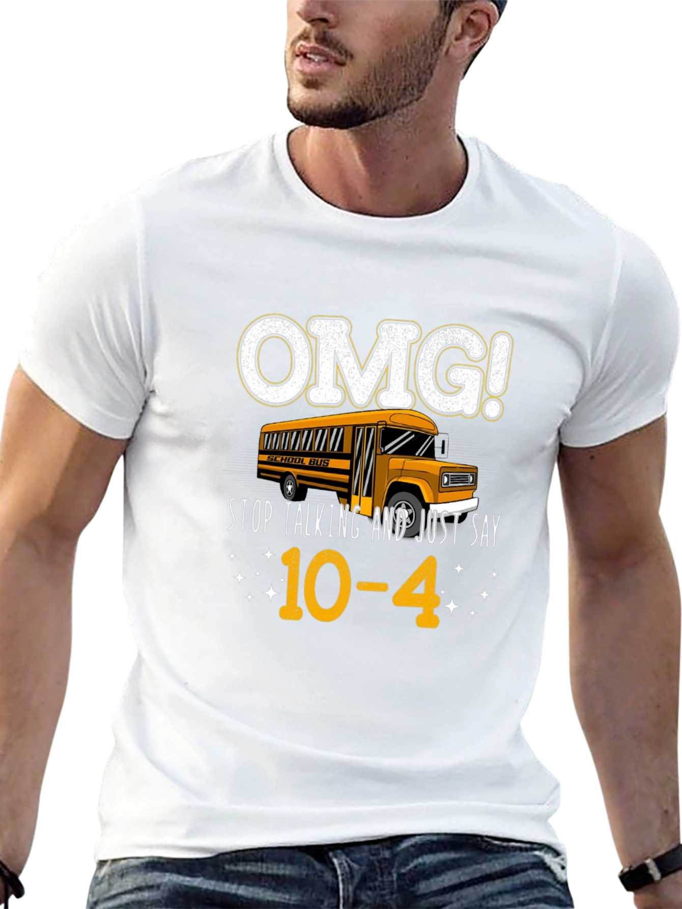 OMG! School Bus 10-4 Black Graphic Tee