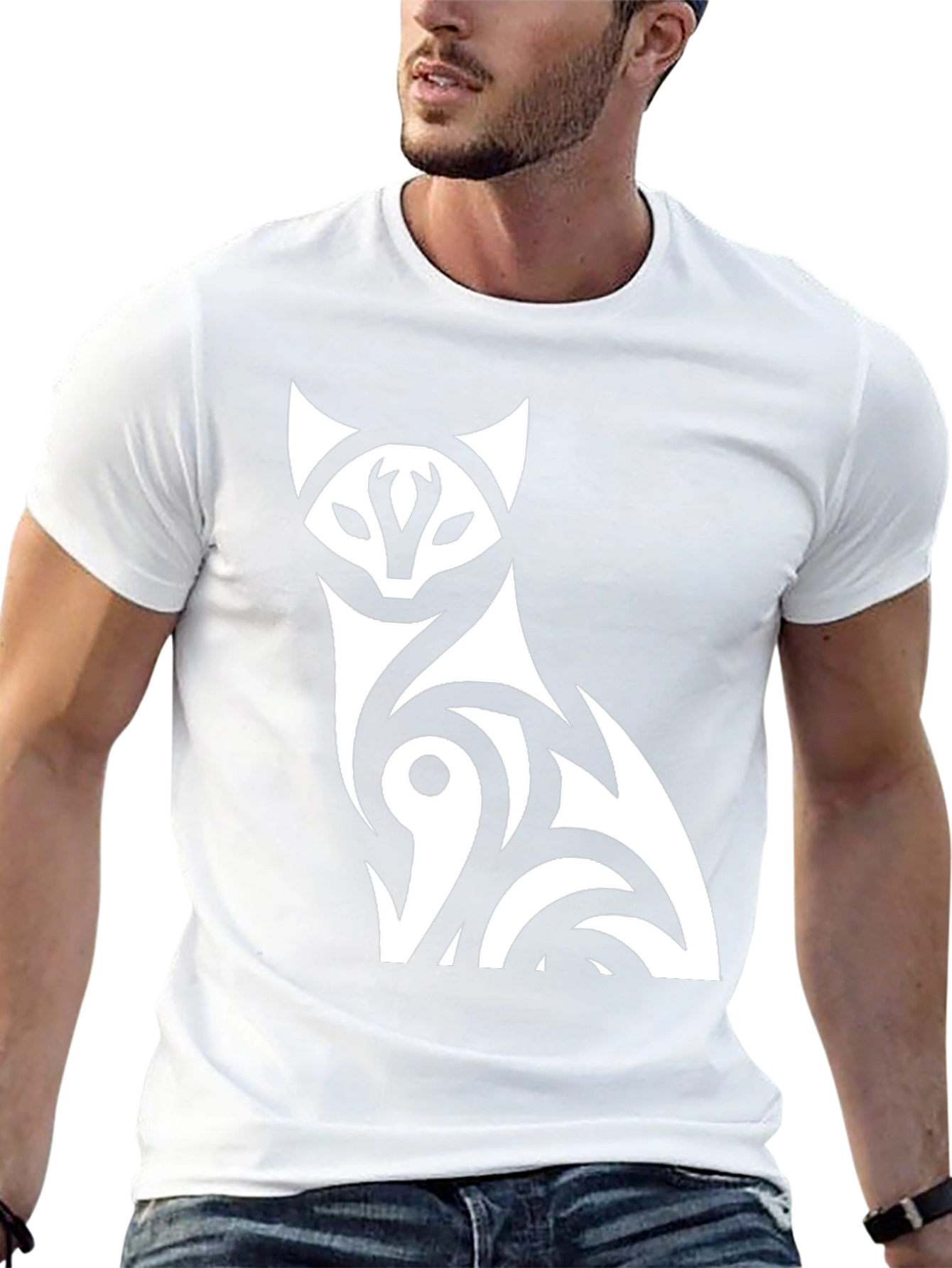 Tribal Fox Graphic Tee - Cool Design!