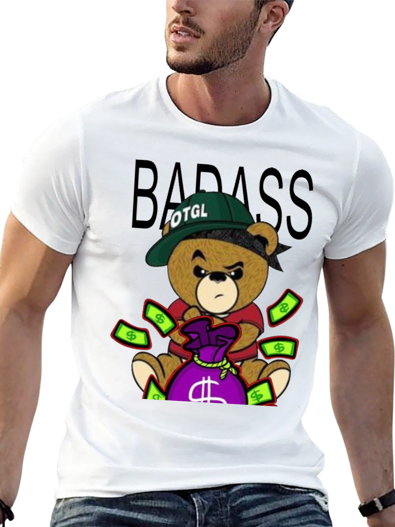 Badass Bear Graphic Tee