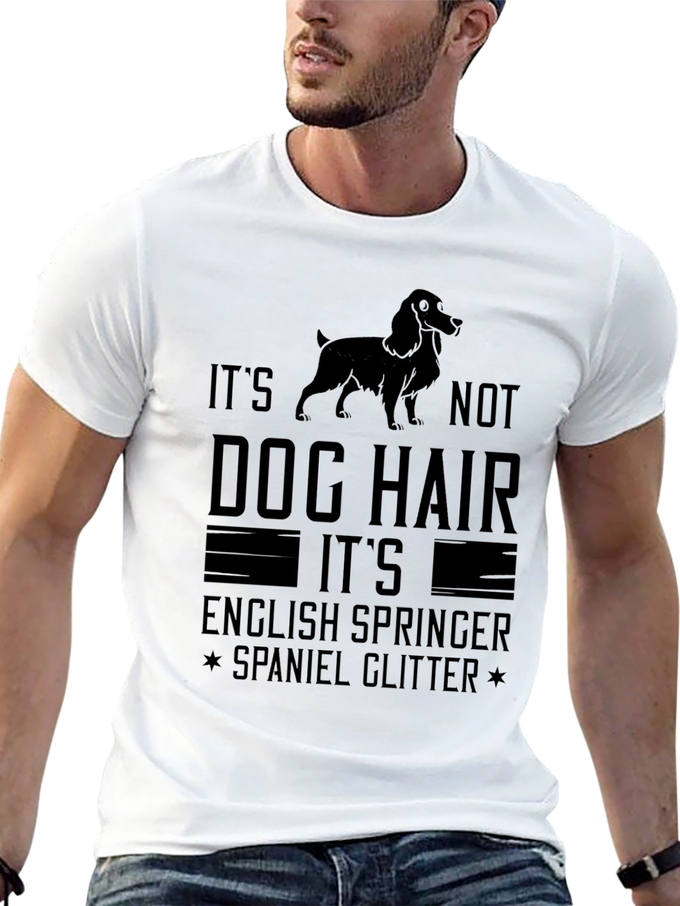 English Springer Spaniel Dog Hair T-Shirt