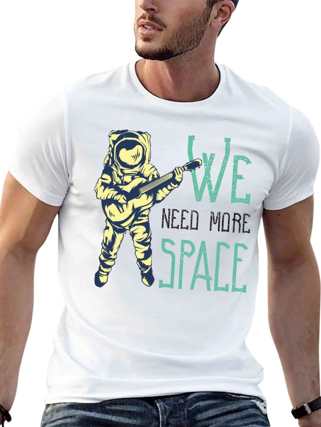Astronaut Guitarist Graphic T-Shirt